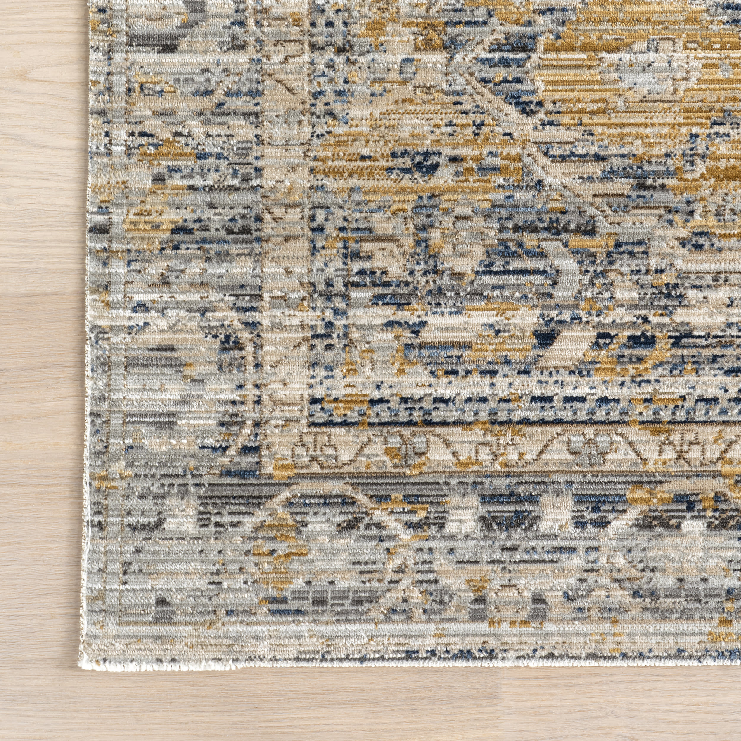 Ariella Garden Medallion Indoor/Outdoor Washable Rug | Blue - Image 4