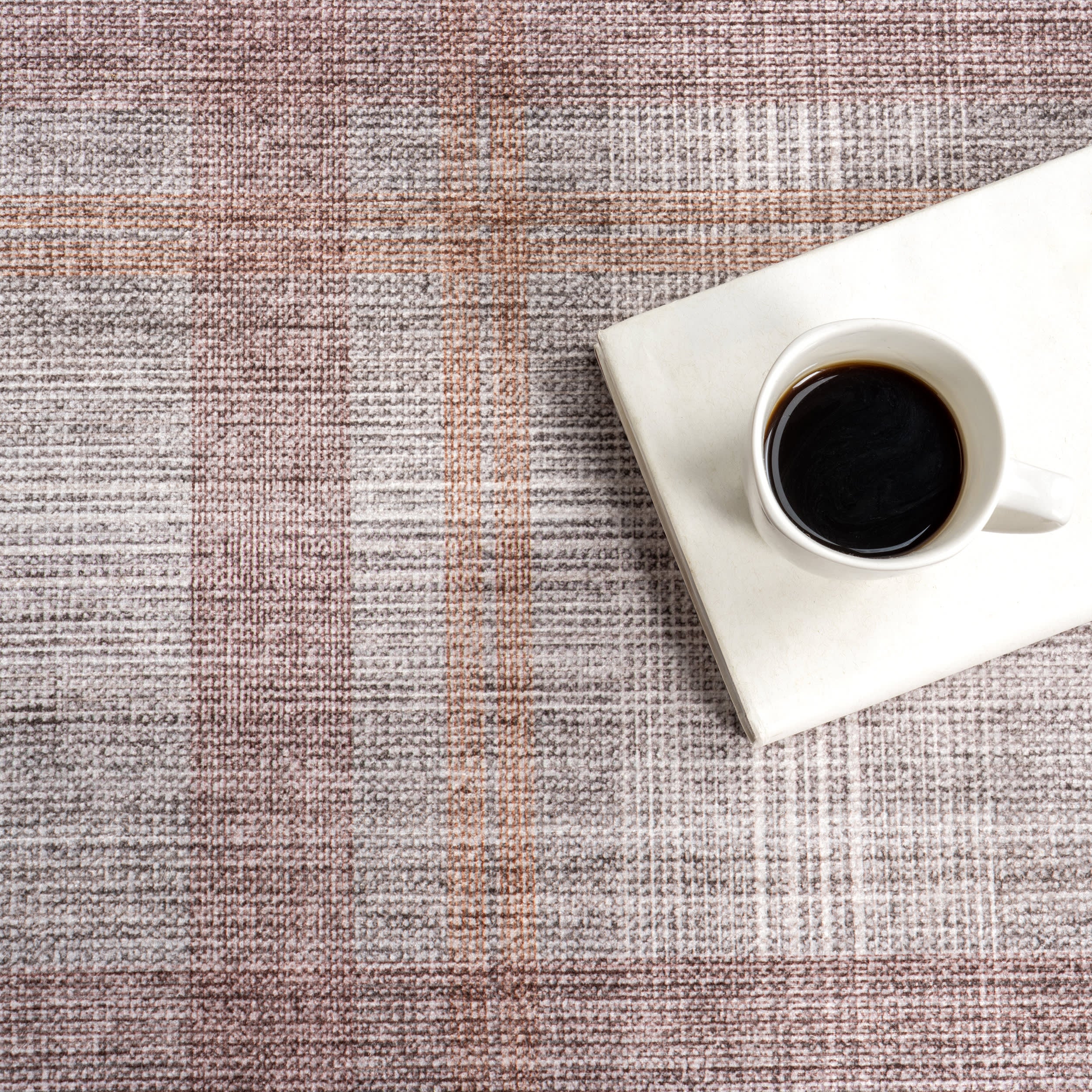 Arietty Plaid Spill Proof Washable Rug | Grey - Image 8