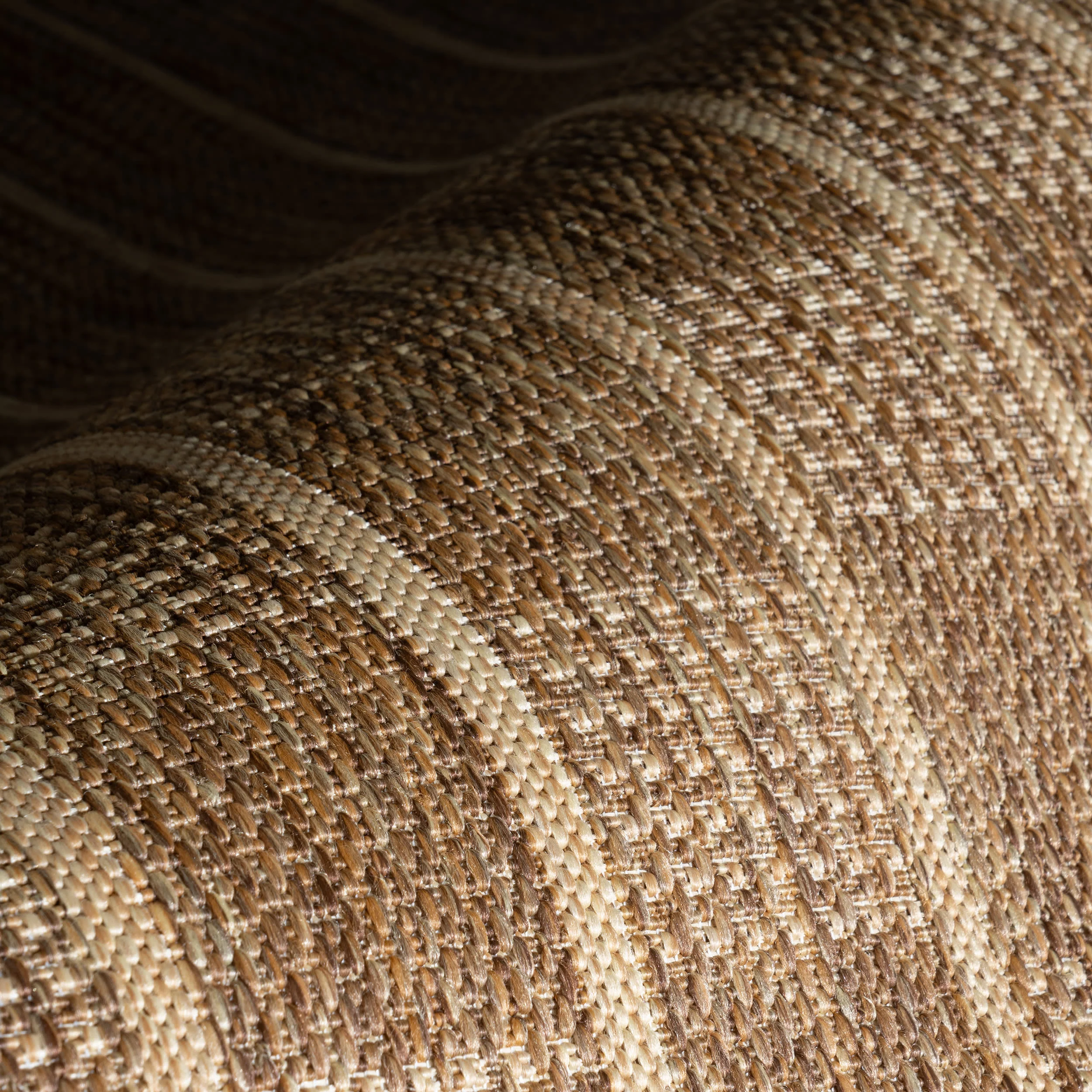 Ariselle Striped Indoor/Outdoor Rug | Light Brown - Image 3
