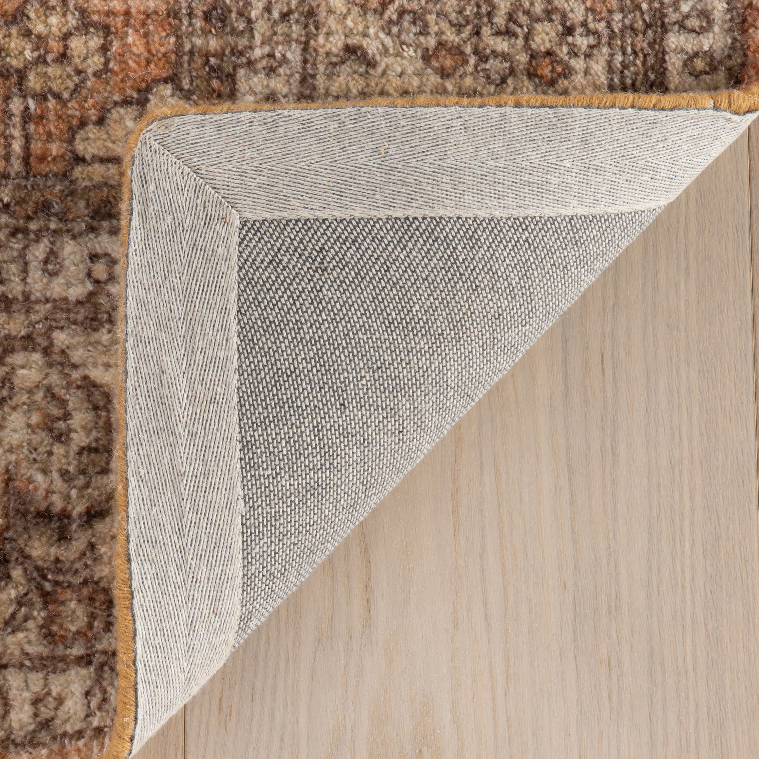 Ariza Hand Tufted Wool-Blend Rug | Orange - Image 6
