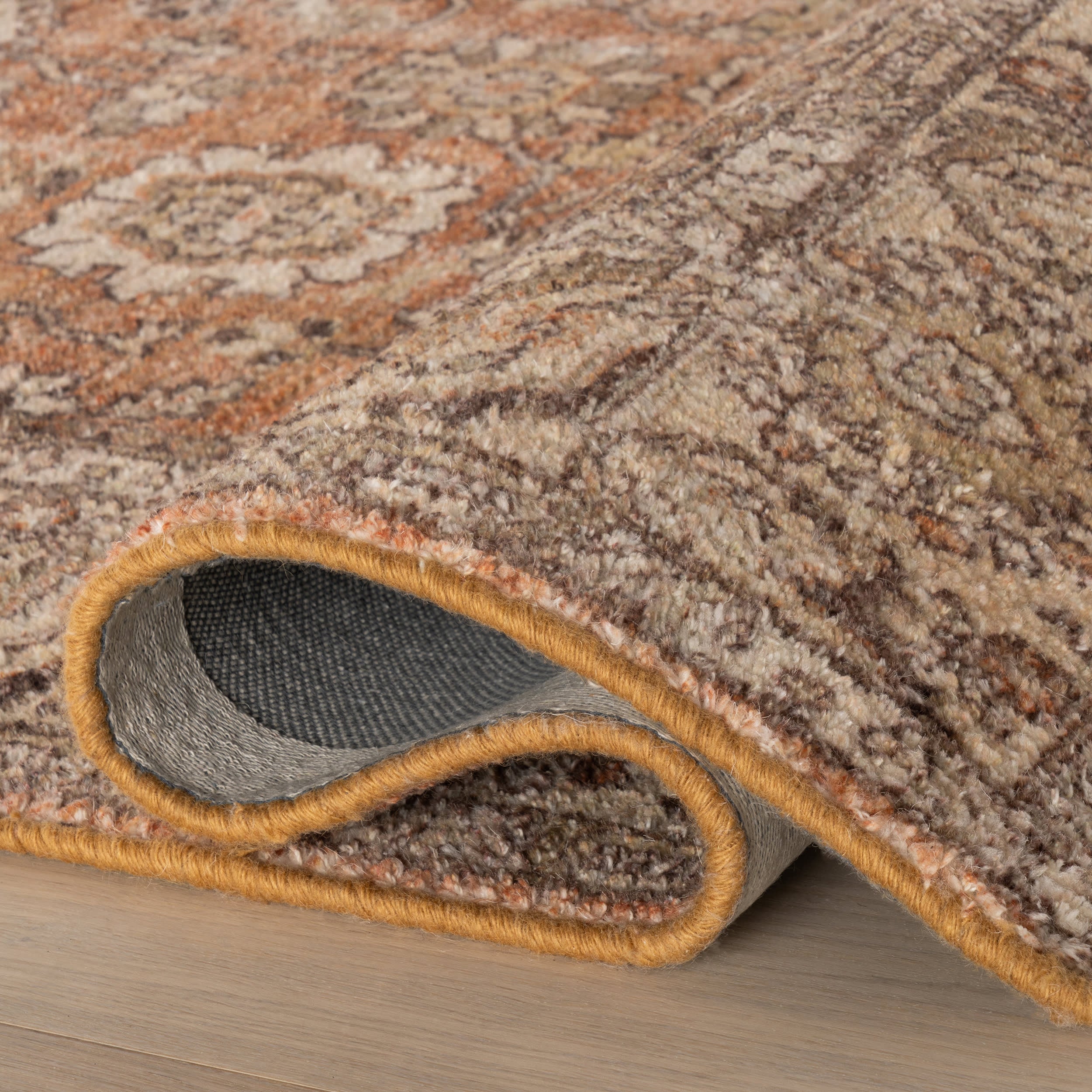 Ariza Hand Tufted Wool-Blend Rug | Orange - Image 7