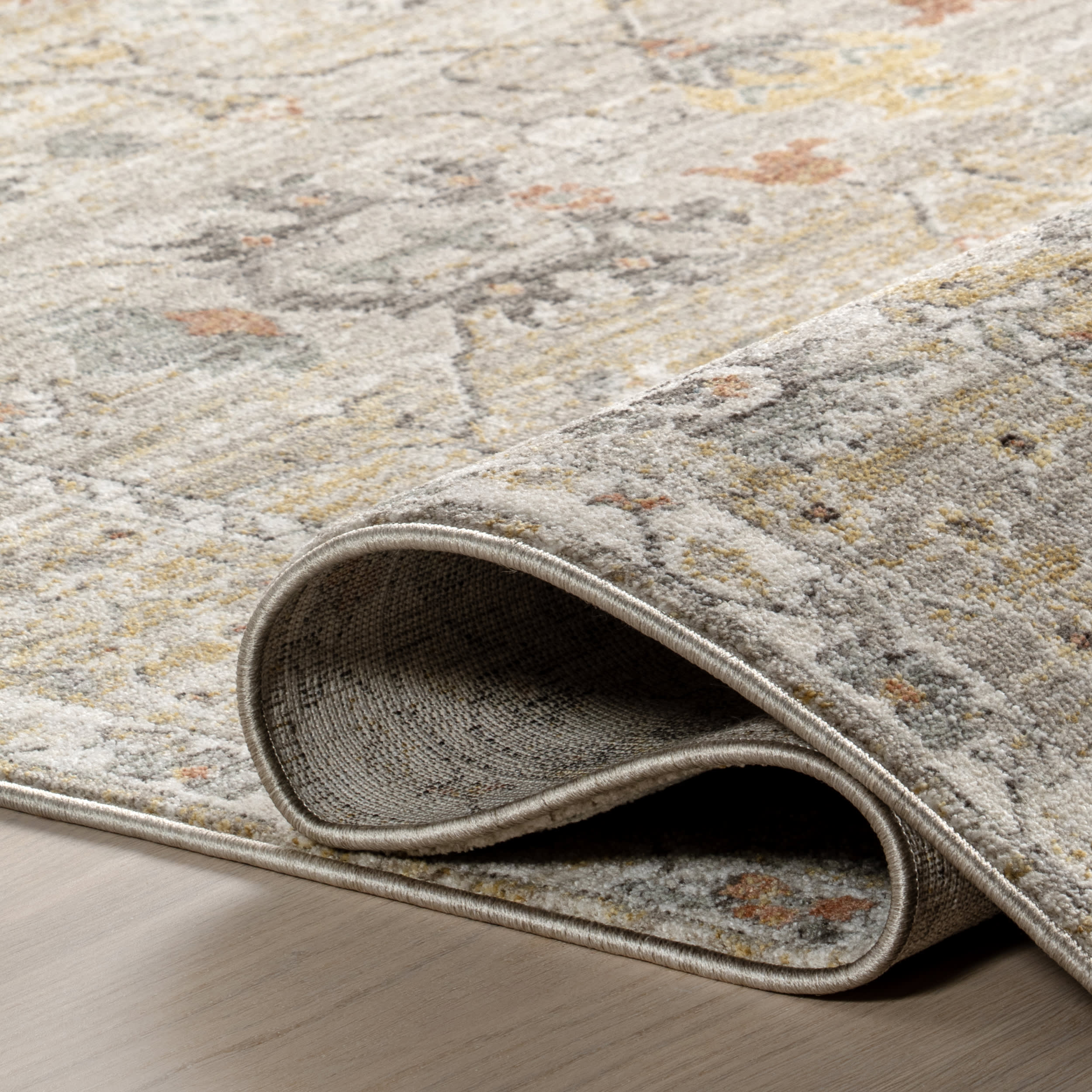 Arlene Lustered Botanical Rug | Grey - Image 8