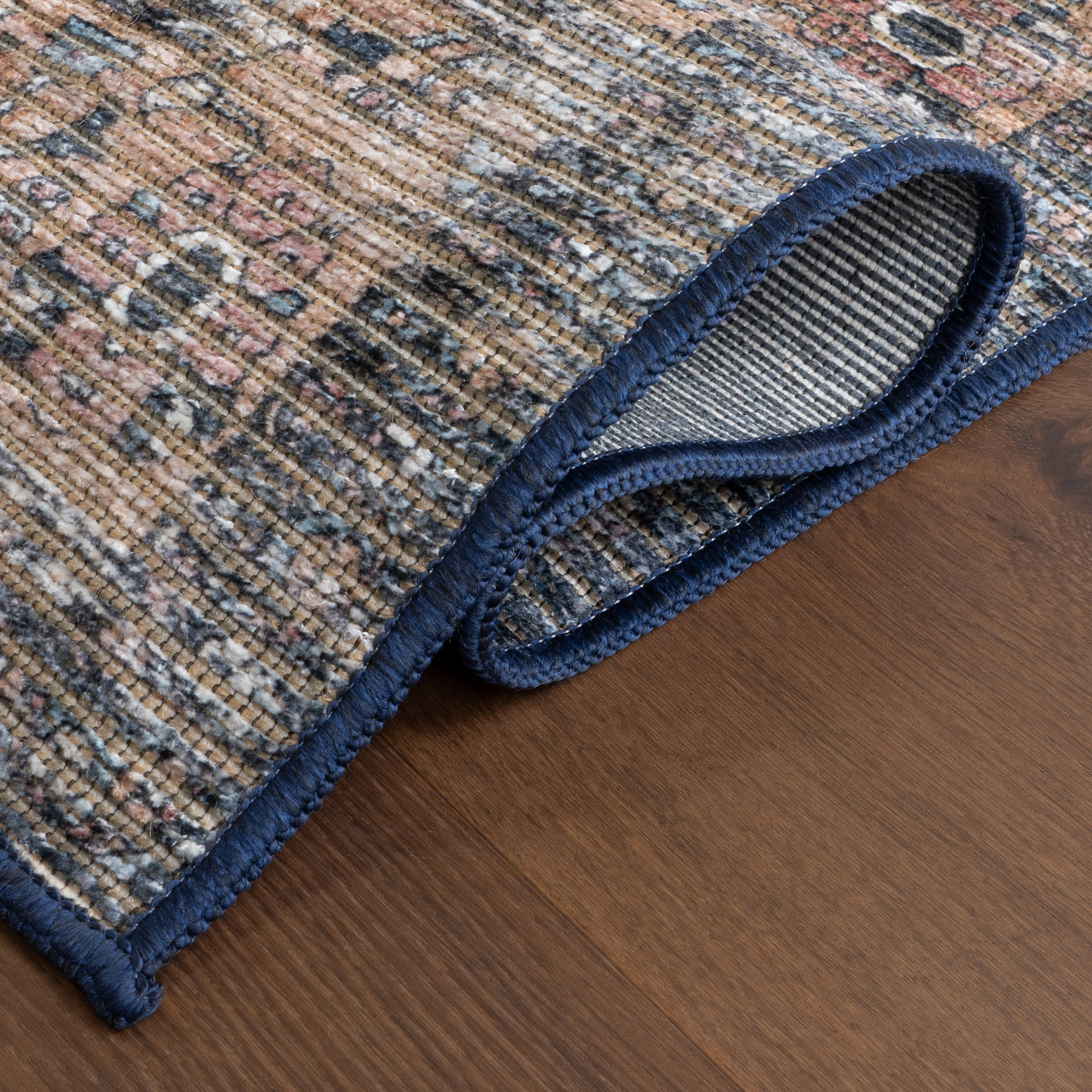 Arleth Medallion Washable Rug | Dark Grey - Image 9