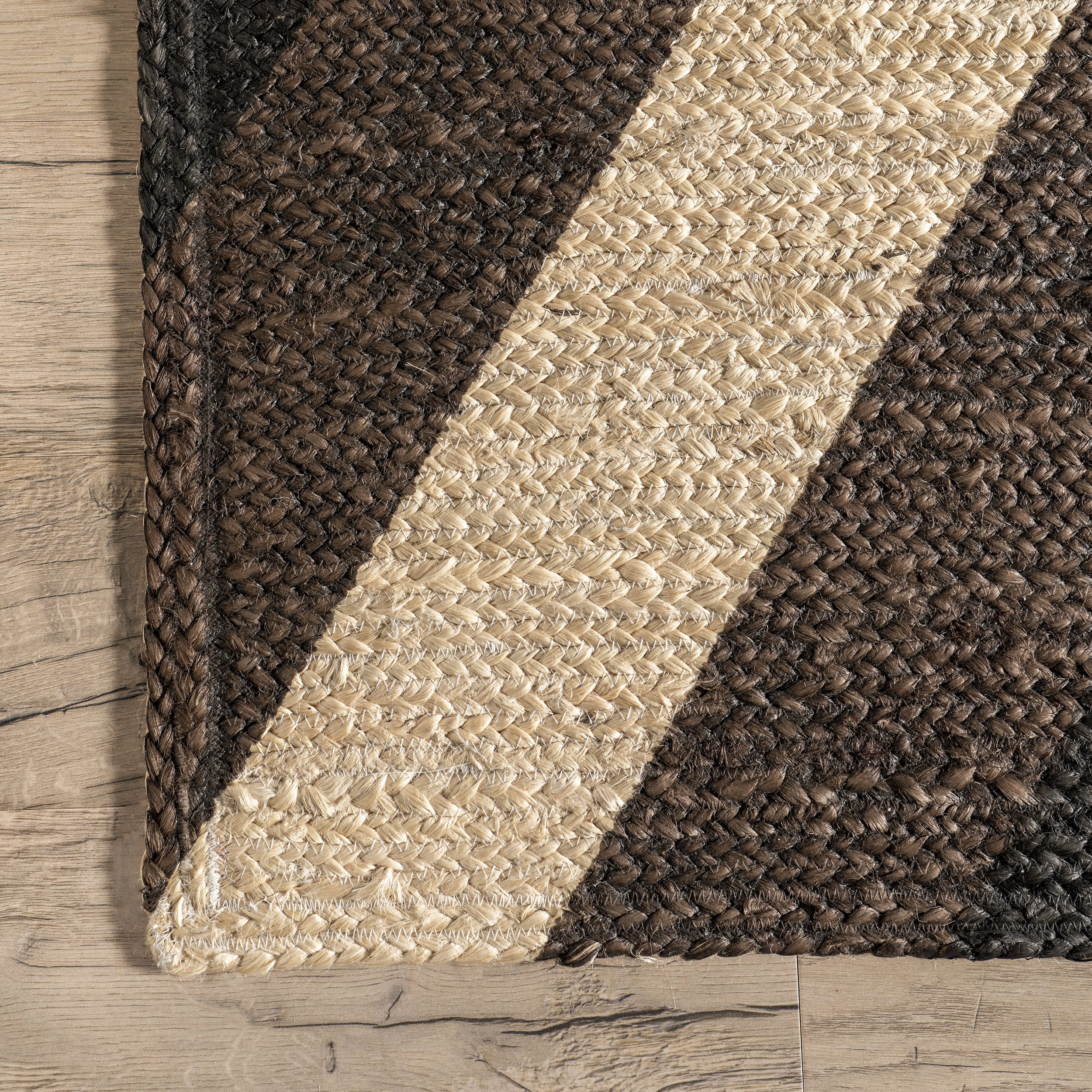 Armani Banded Jute Rug | Black - Image 3