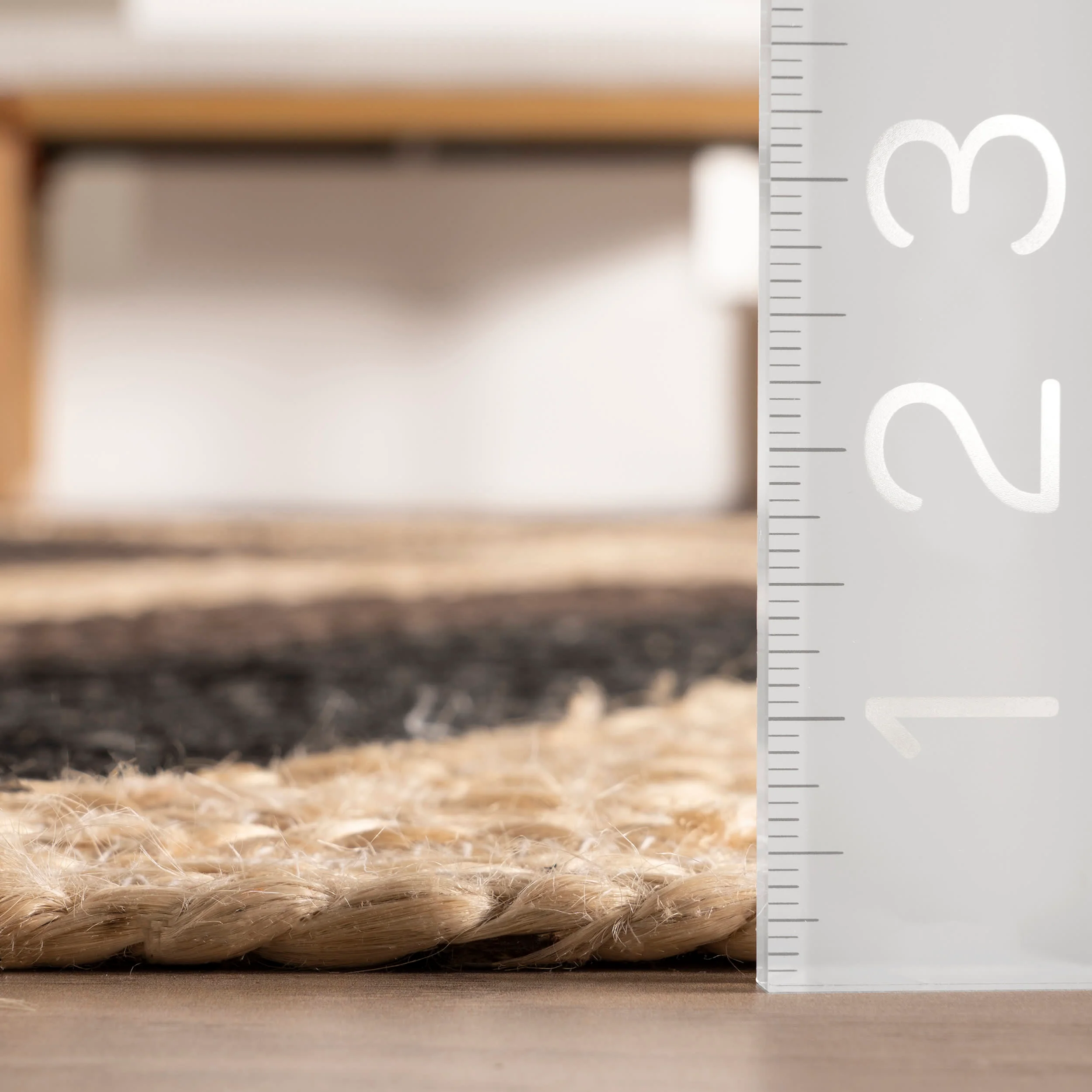 Armani Banded Jute Rug | Black - Image 5