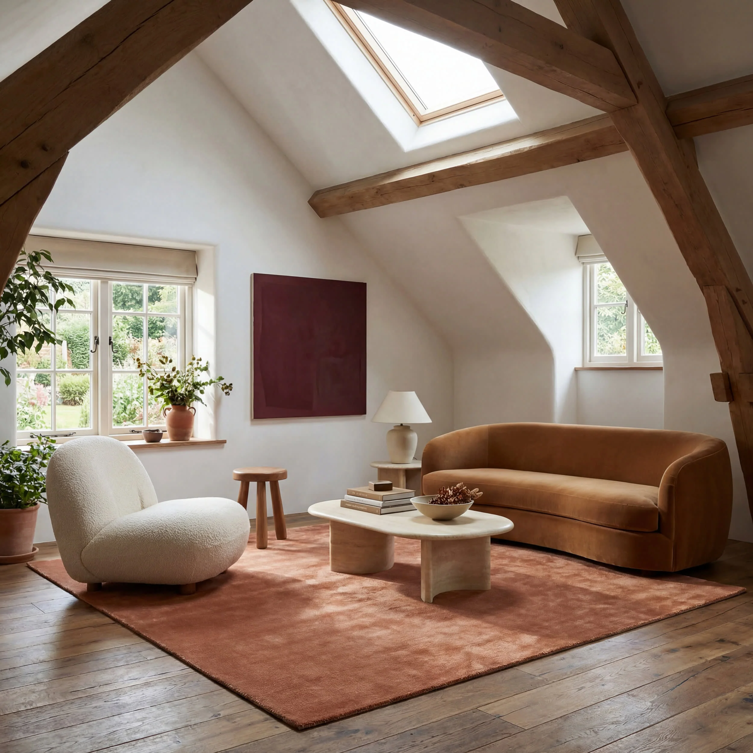 Arrel Speckled Wool-Blend Rug | Brick - Image 2
