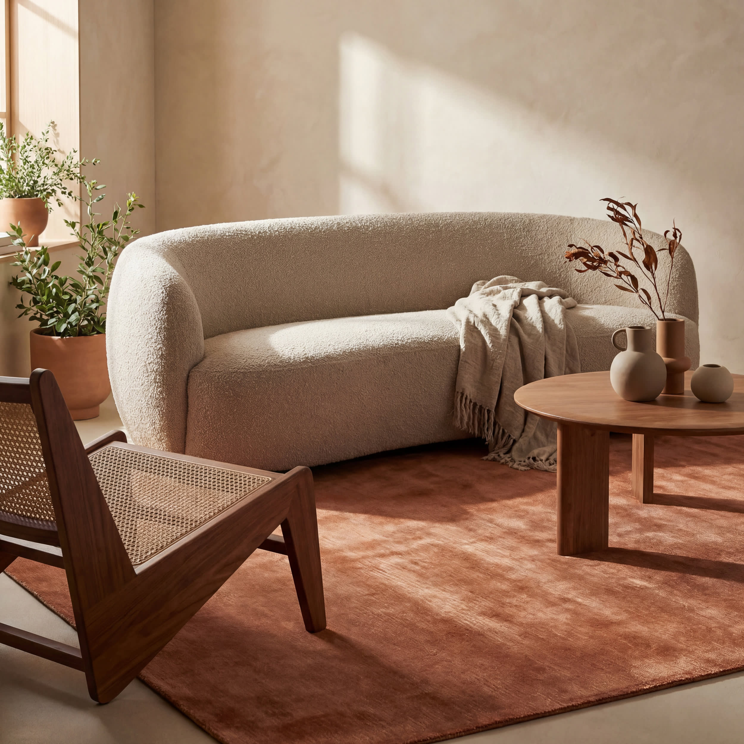 Arrel Speckled Wool-Blend Rug | Brick - Image 4