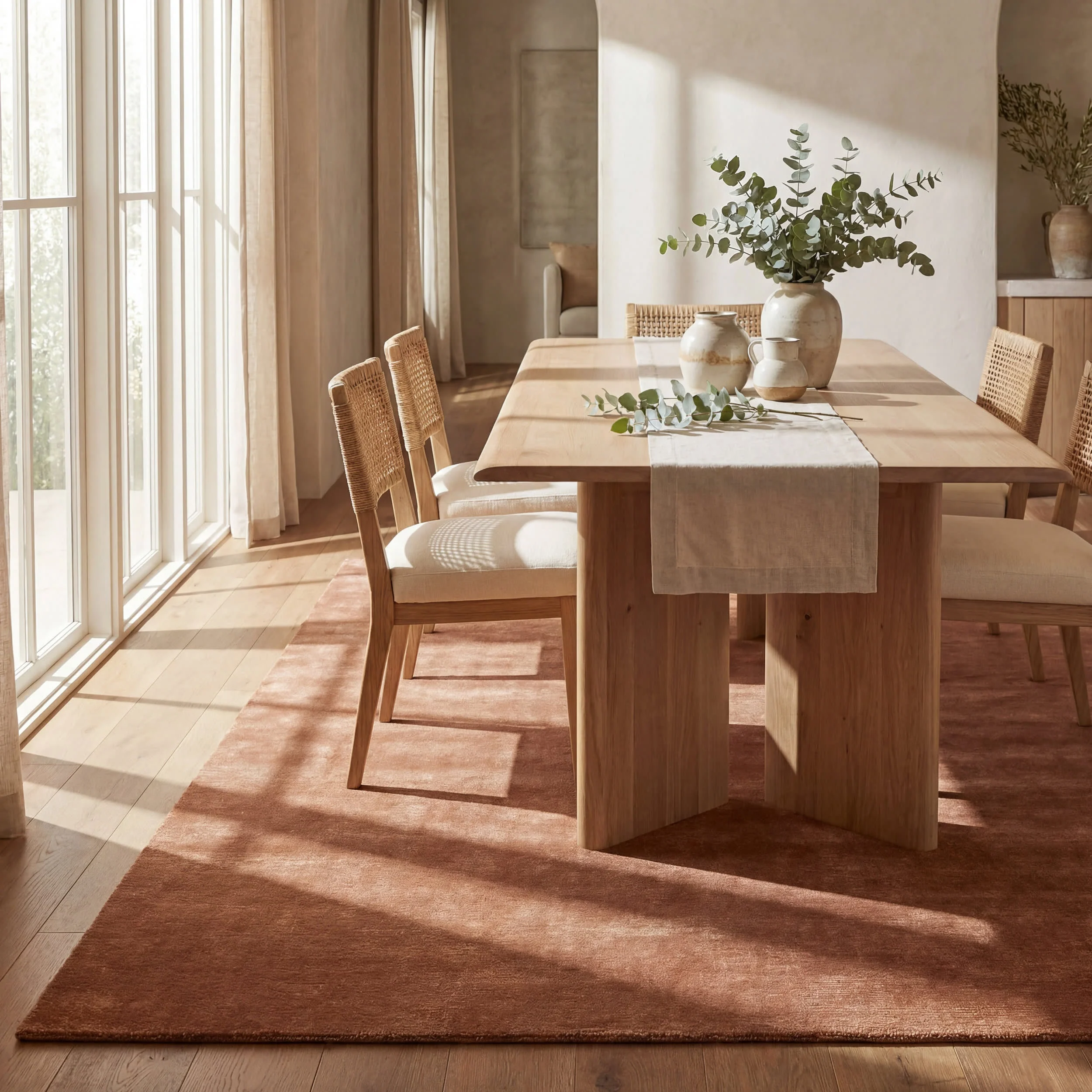 Arrel Speckled Wool-Blend Rug | Brick - Image 6