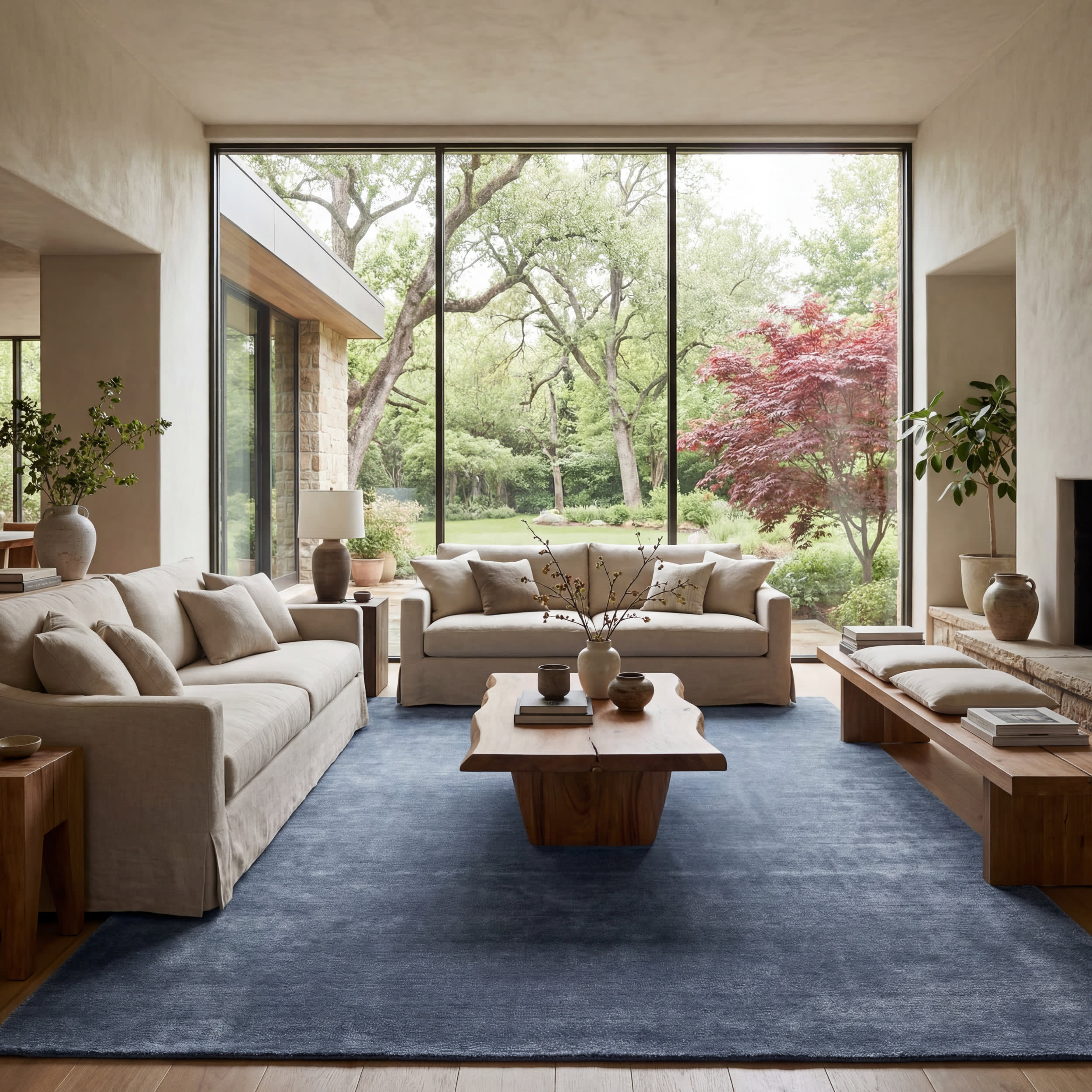 Arrel Speckled Wool-Blend Rug | Denim - Image 2