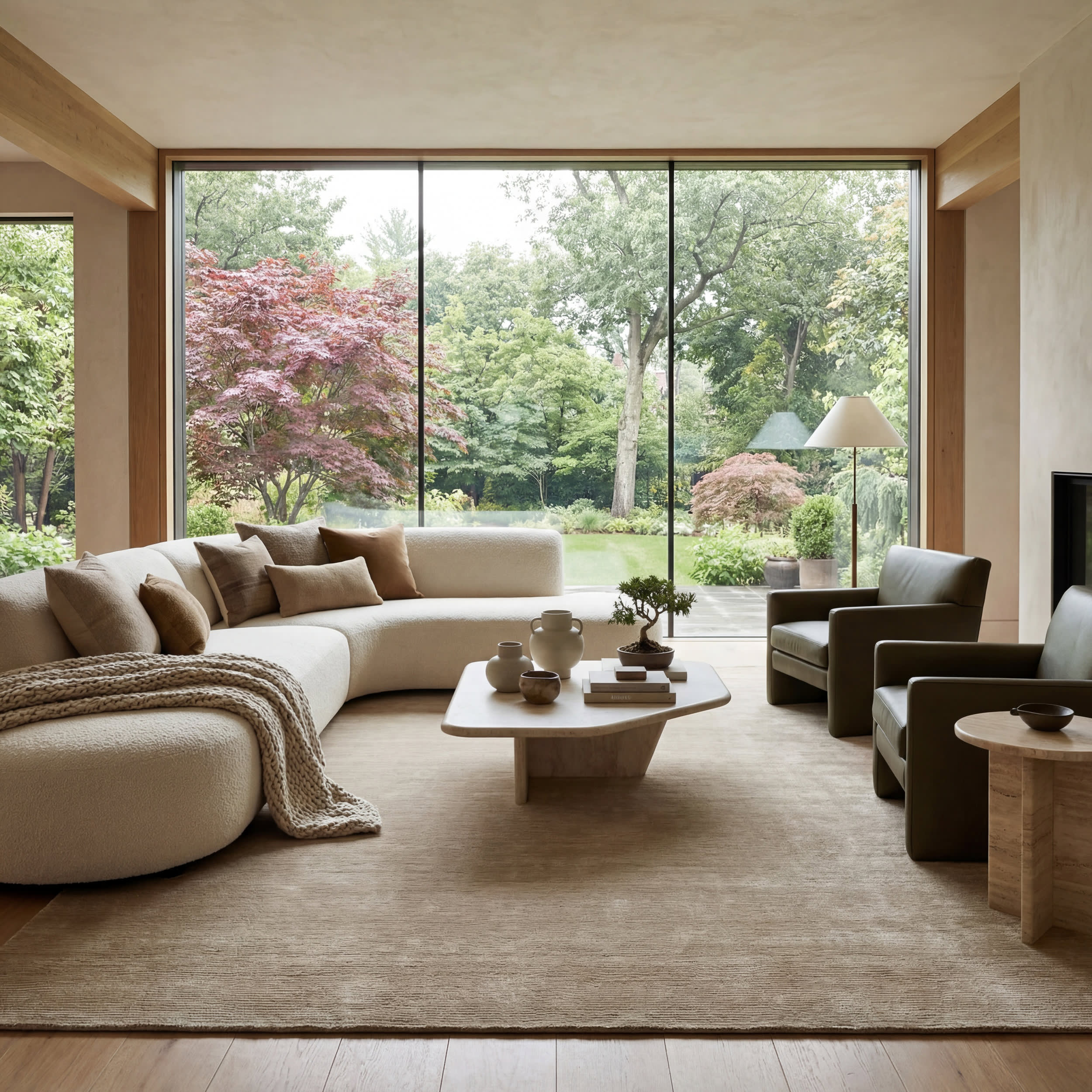 Arrel Speckled Wool-Blend Rug | Fawn - Image 2
