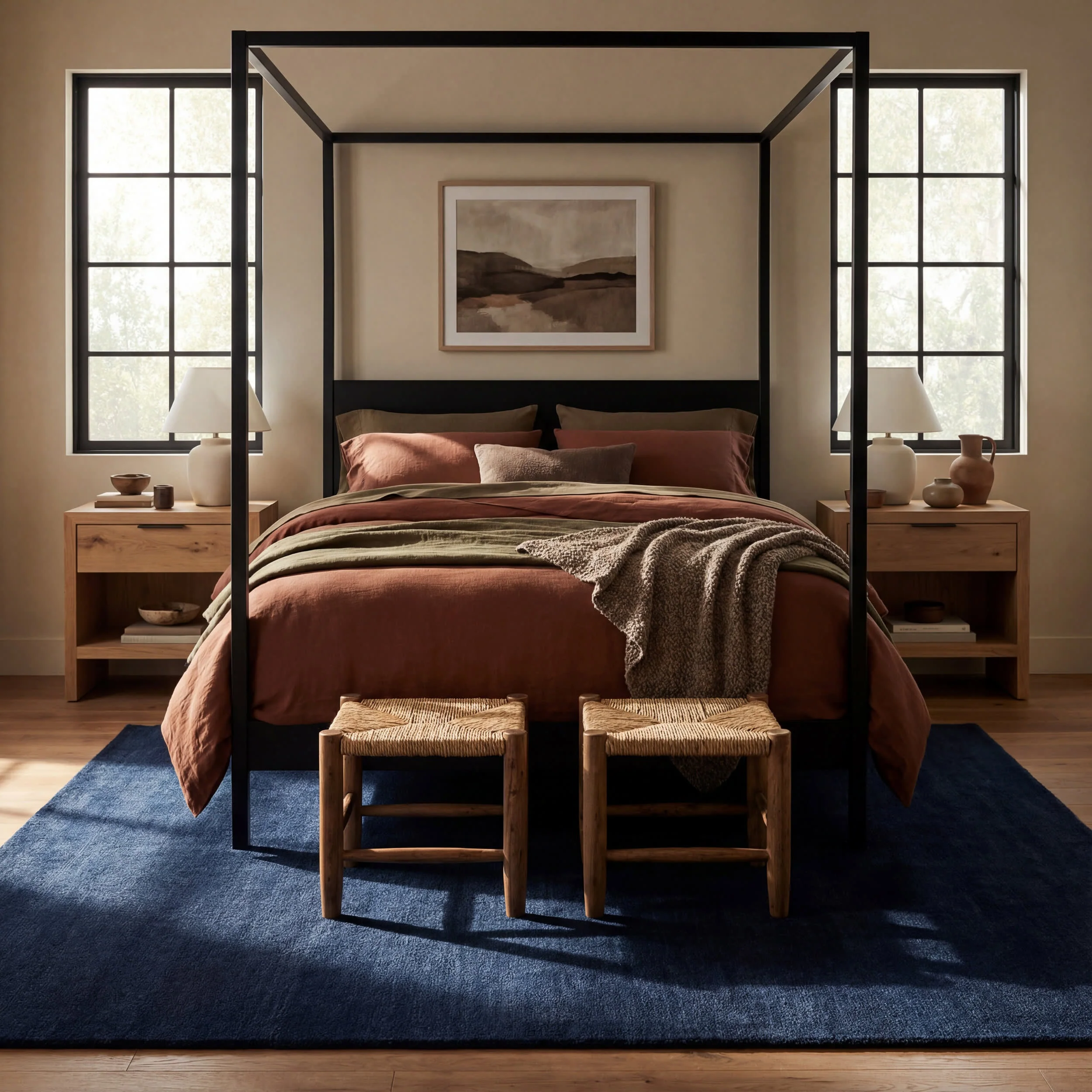 Arrel Speckled Wool-Blend Rug | Midnight - Image 10