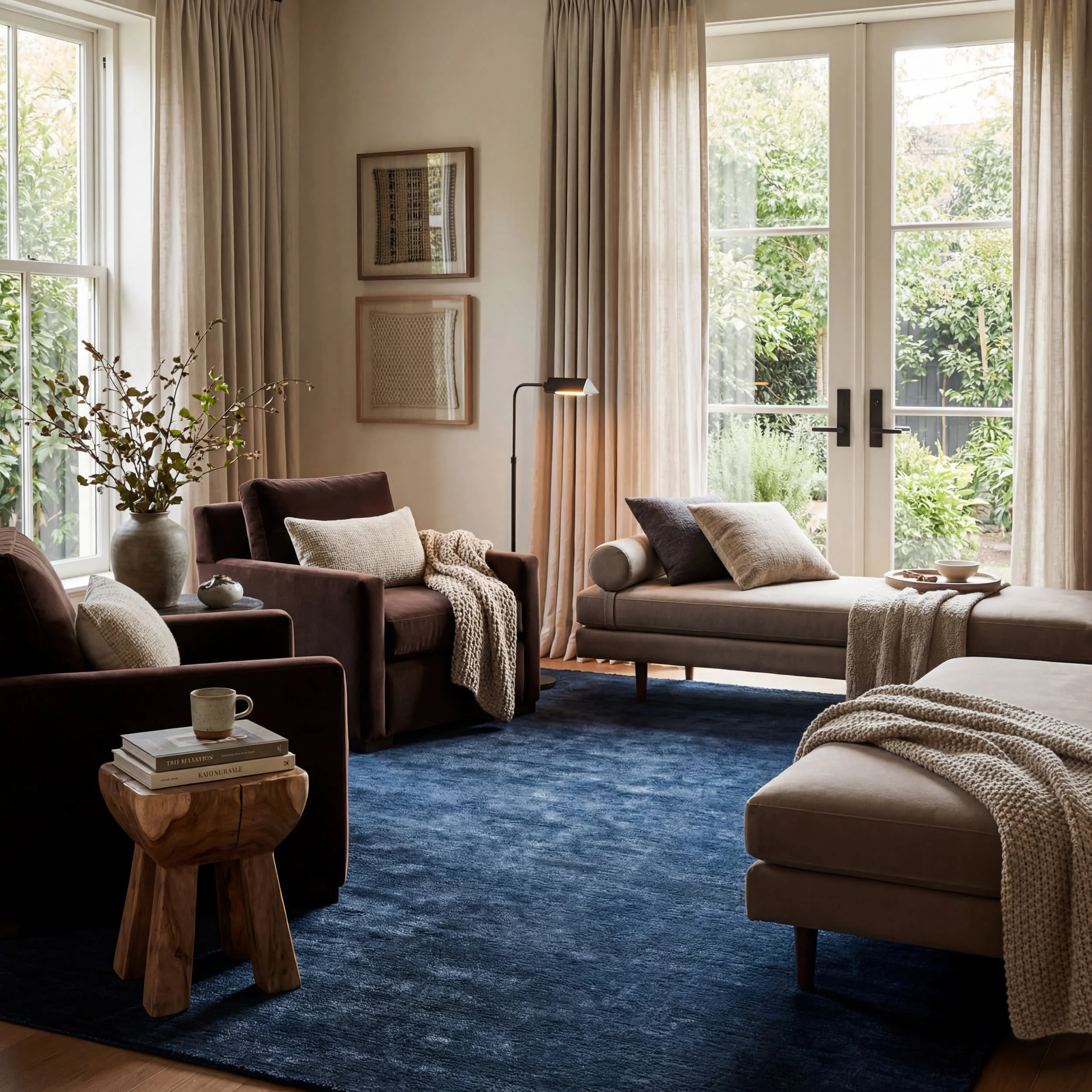 Arrel Speckled Wool-Blend Rug | Midnight - Image 2