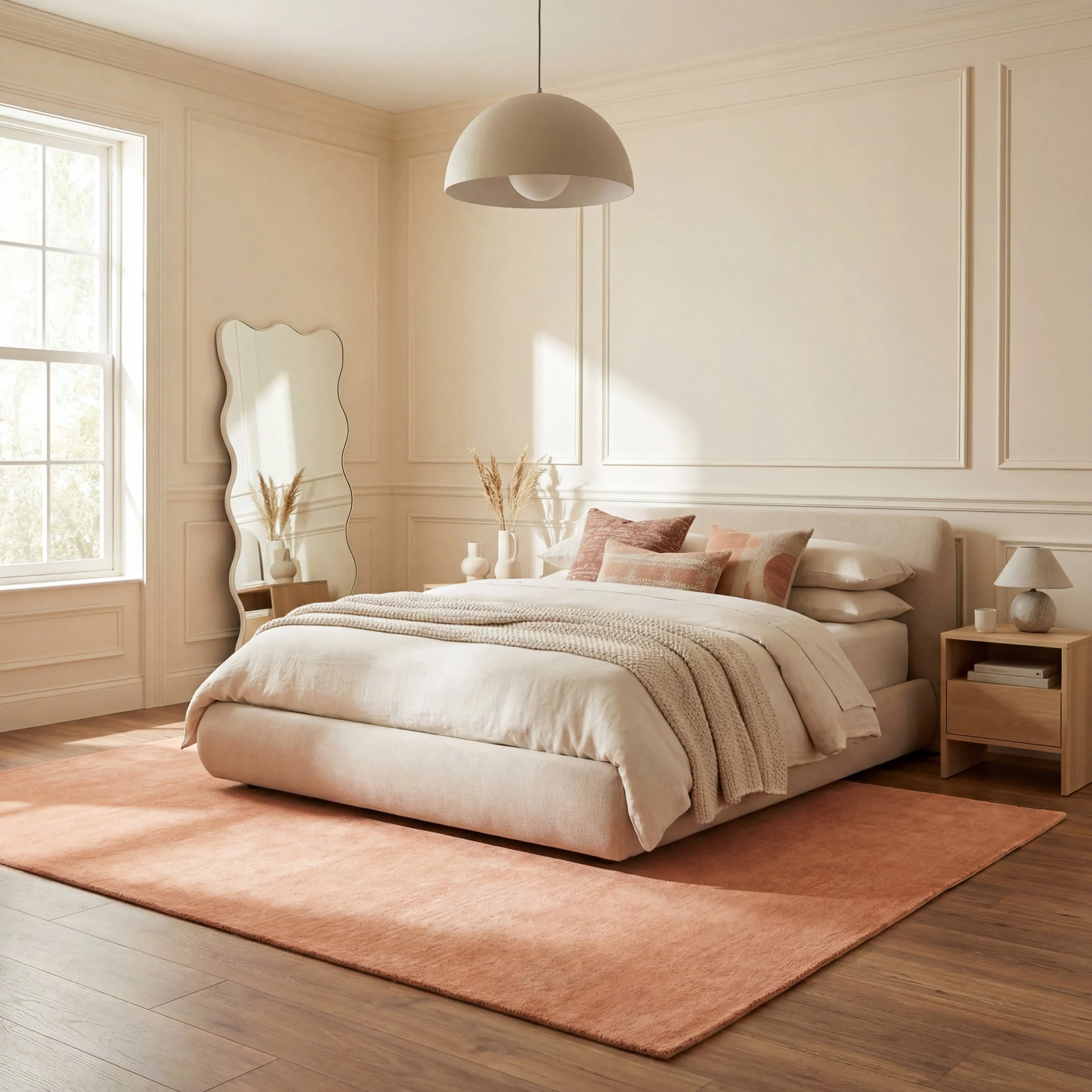 Arrel Speckled Wool-Blend Rug | Orange - Image 9
