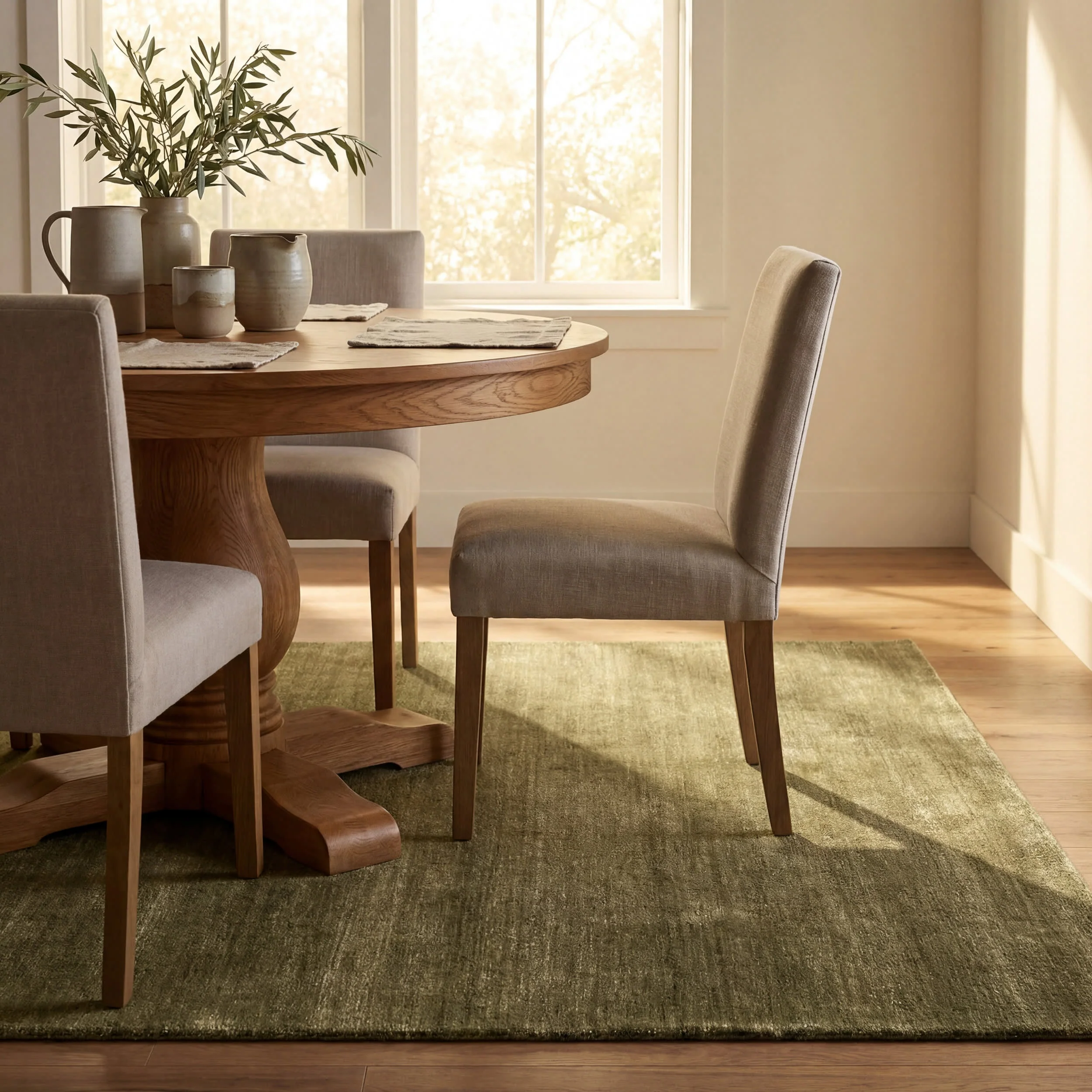Arrel Speckled Wool-Blend Rug | Verdant Green - Image 6