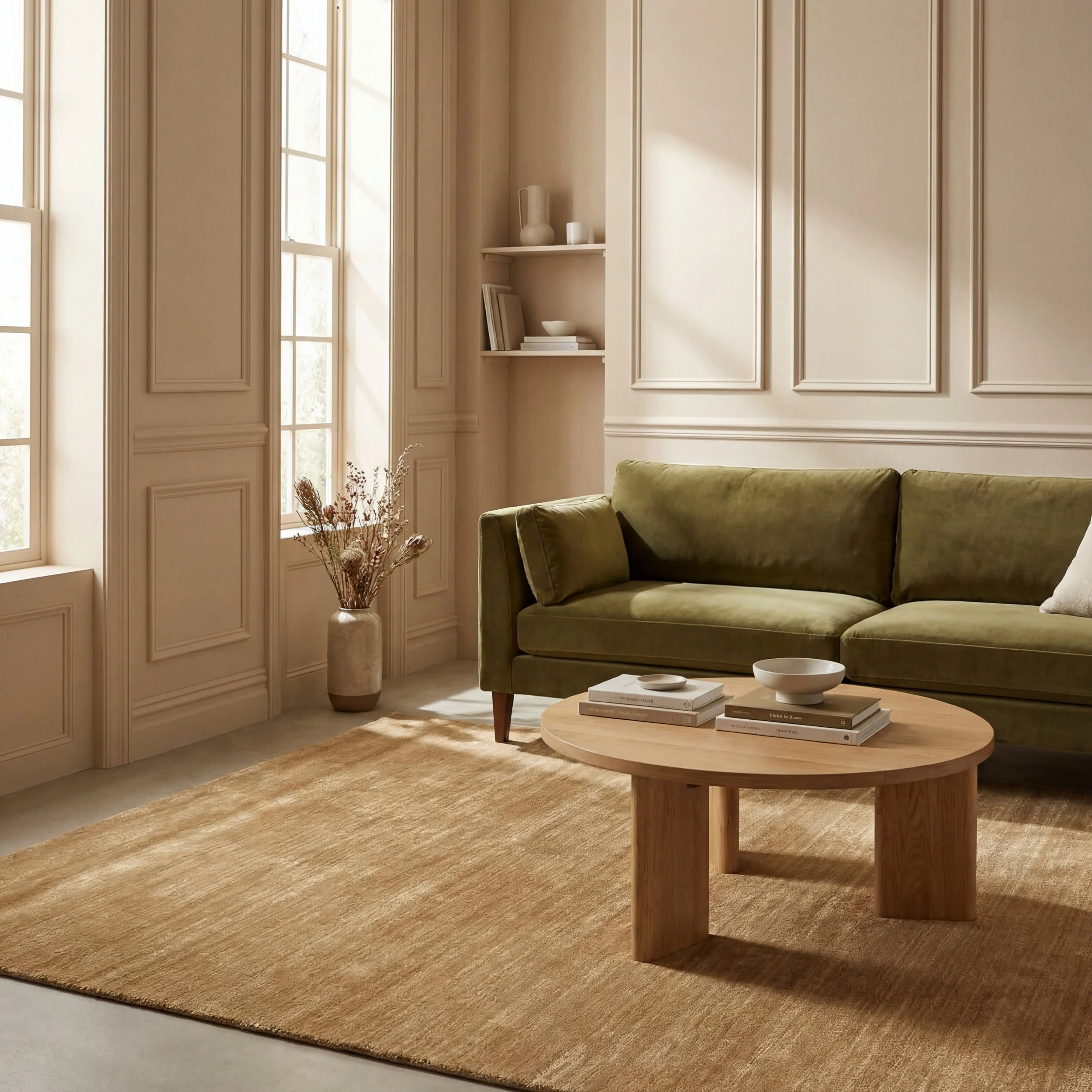 Arrel Speckled Wool-Blend Rug | Wheat - Image 5