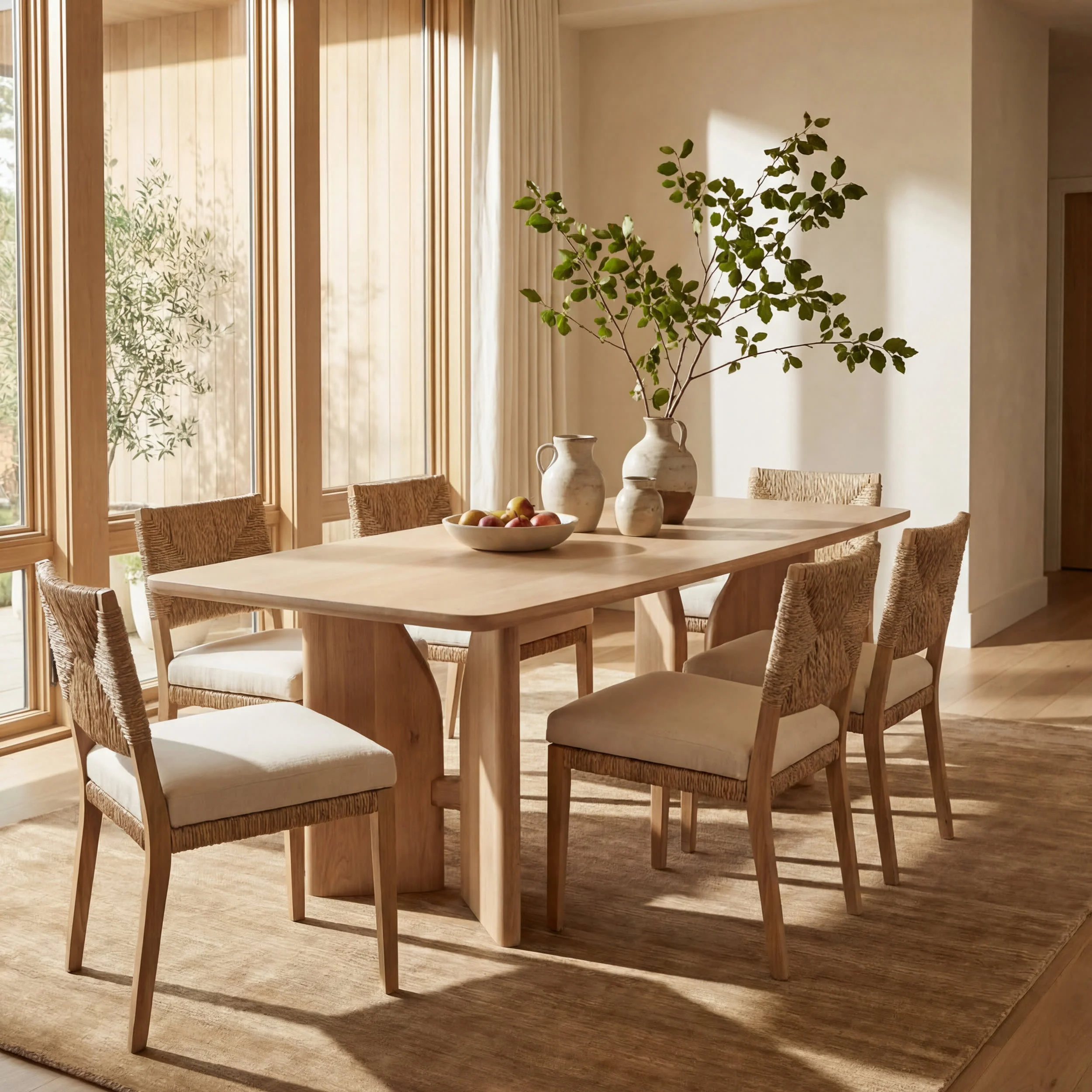 Arrel Speckled Wool-Blend Rug | Wheat - Image 7