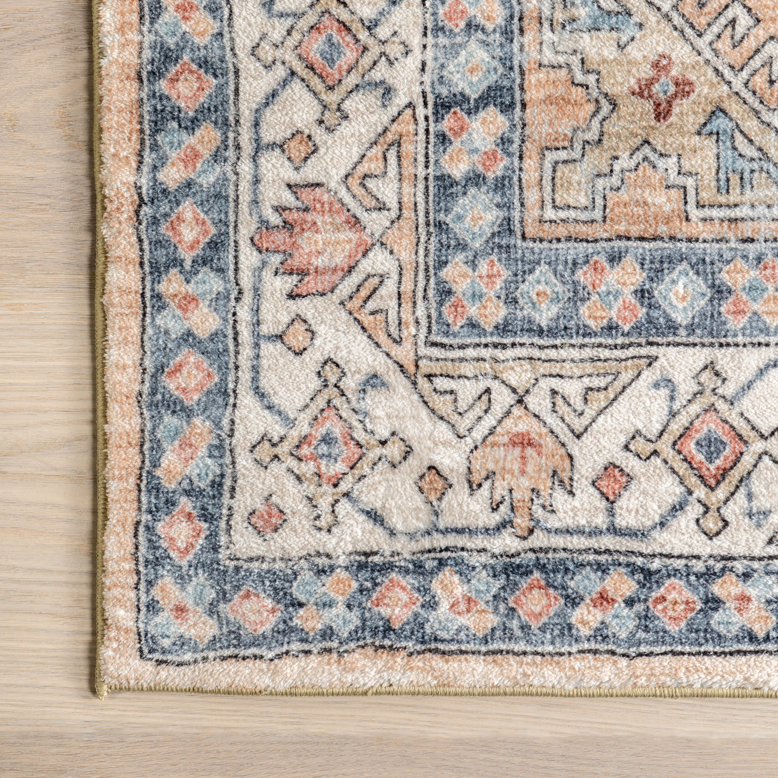 Arsenia Vintage Medallion Washable Rug | Sand - Image 3