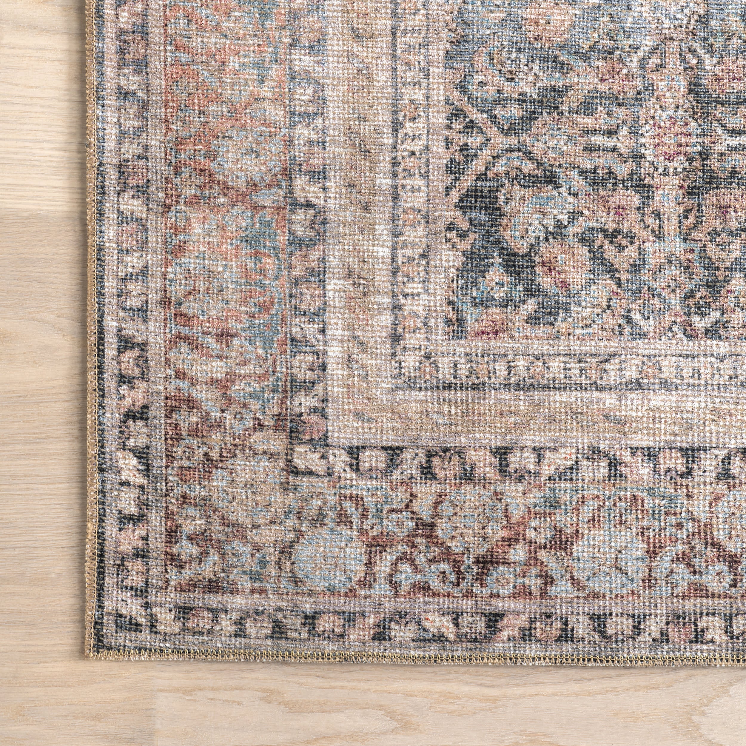 Artemis Vintage Medallion Rug | Blue - Image 4
