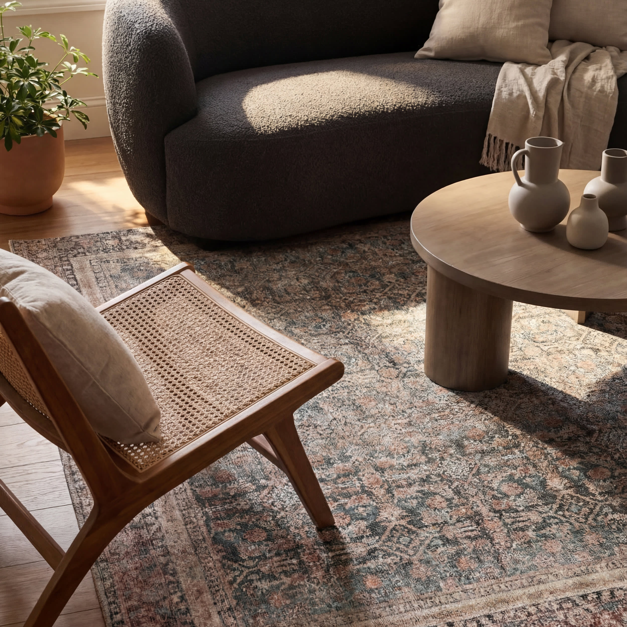 Artemis Vintage Medallion Rug | Blue - Image 5