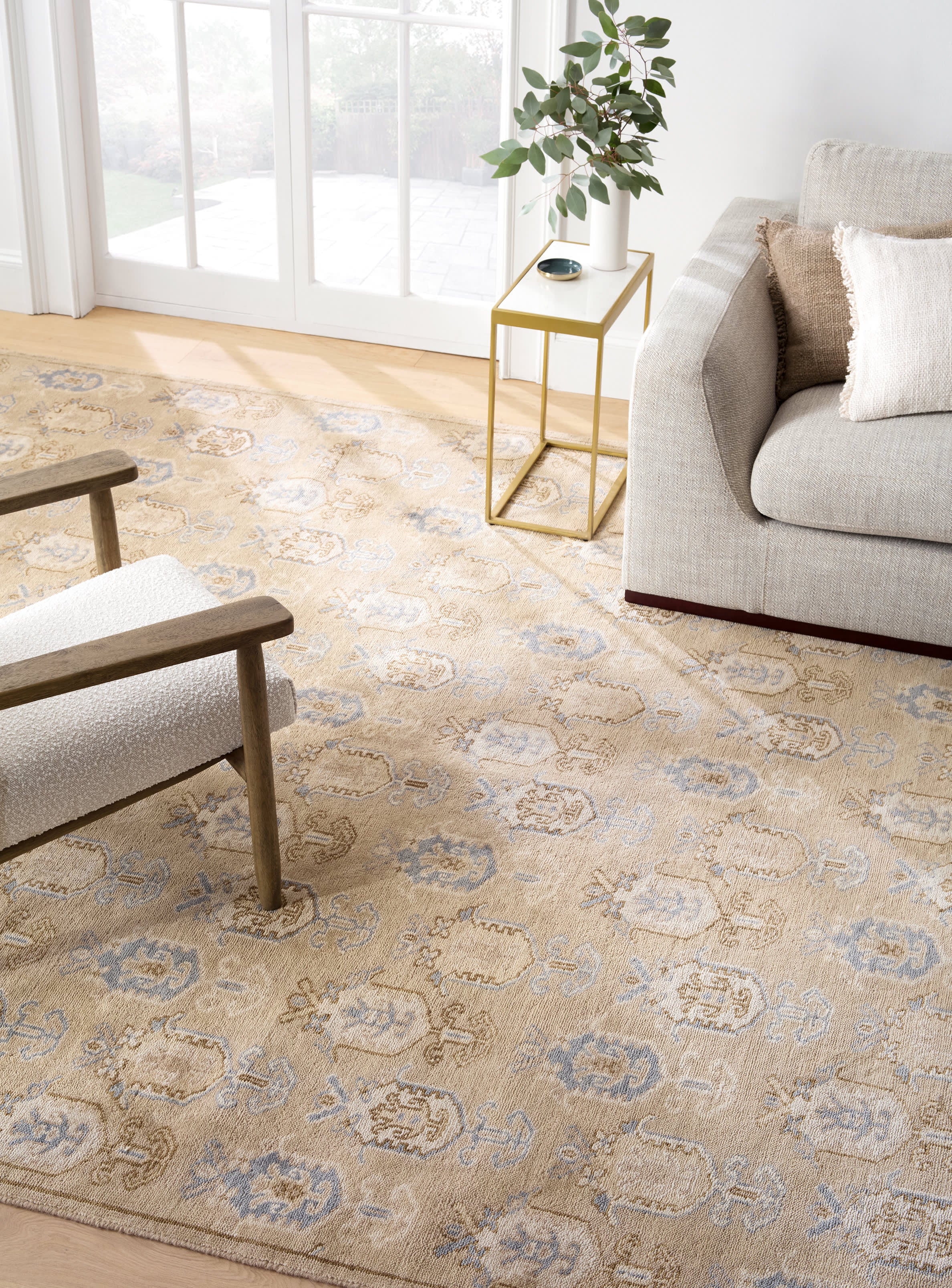 Ashby Hand Knotted Wool Rug | Taupe - Image 3