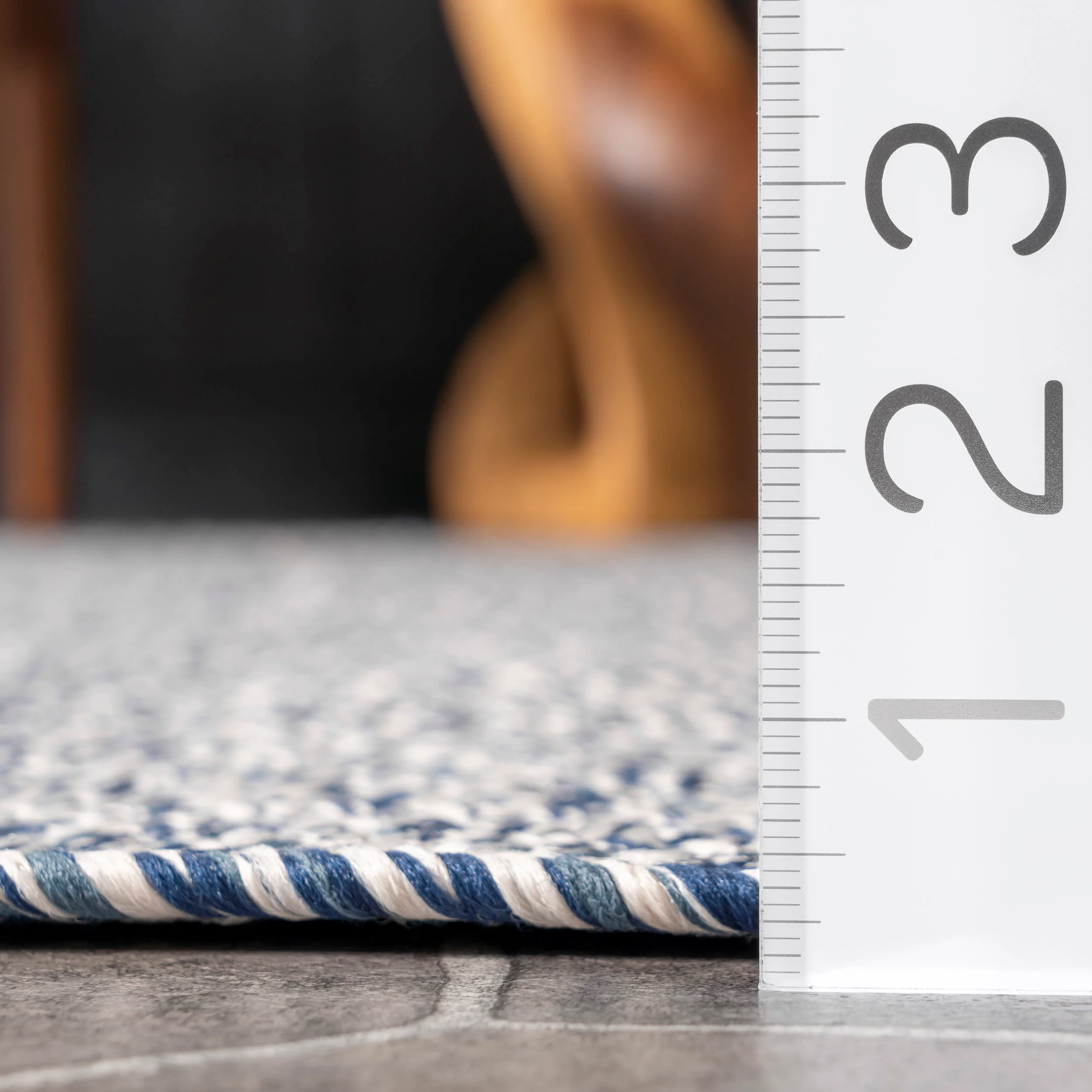 Ashen Braided Tassel Indoor/Outdoor Rug | Blue - Image 5