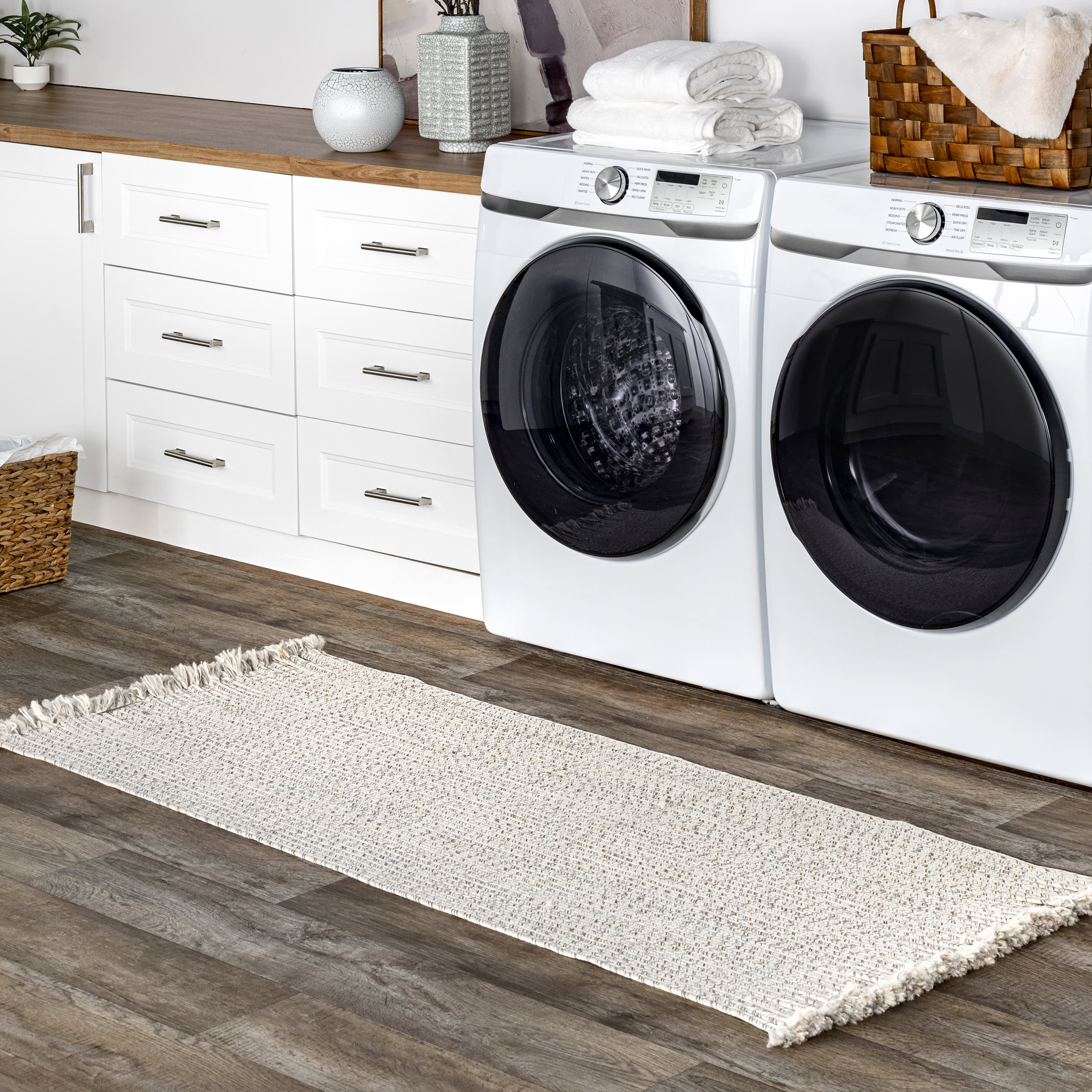 Ashen Braided Tassel Indoor/Outdoor Rug | Ivory - Image 2