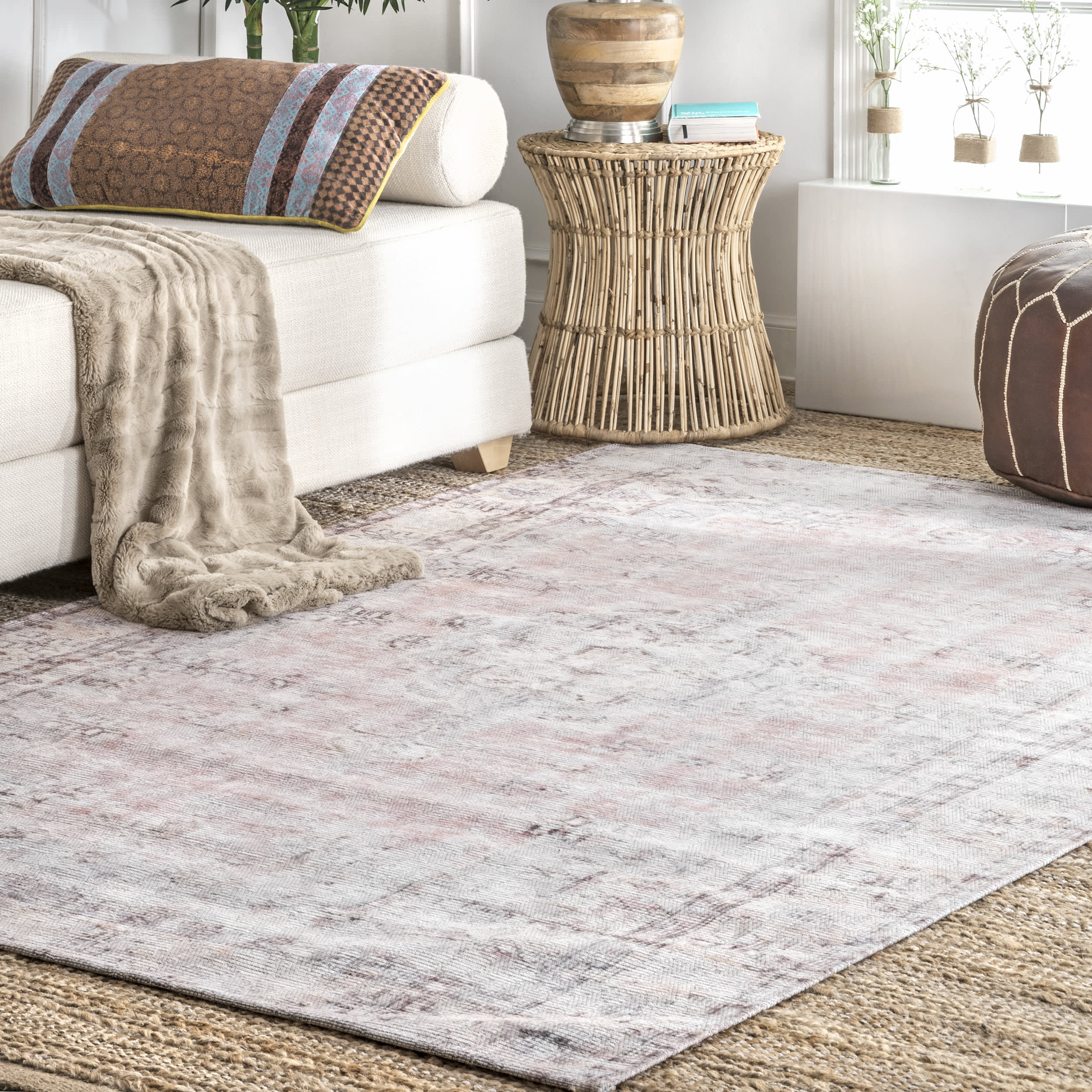 Ashen Medallion Flatweave Rug | Multicolor - Image 2
