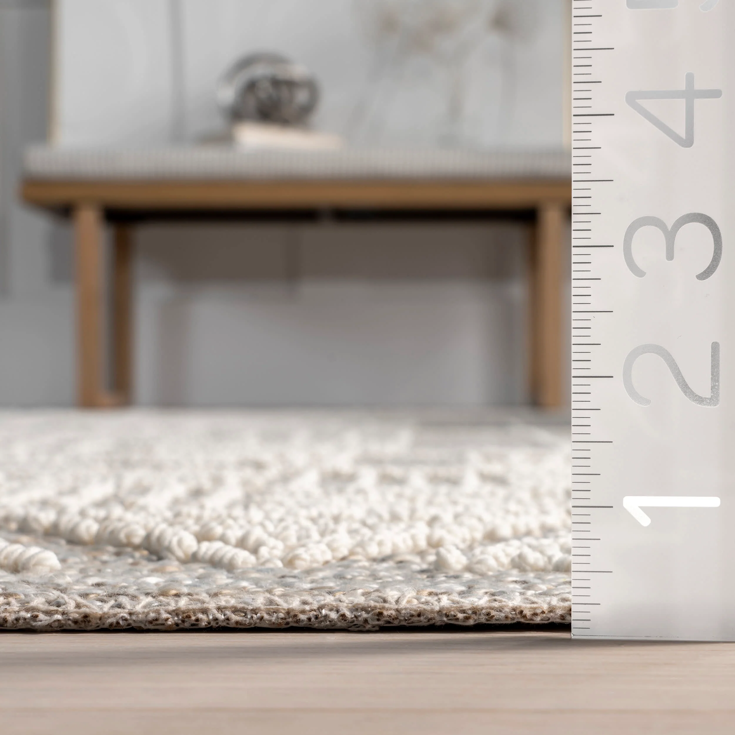 Ashlandia Flatwoven Geometric Rug | Beige - Image 5
