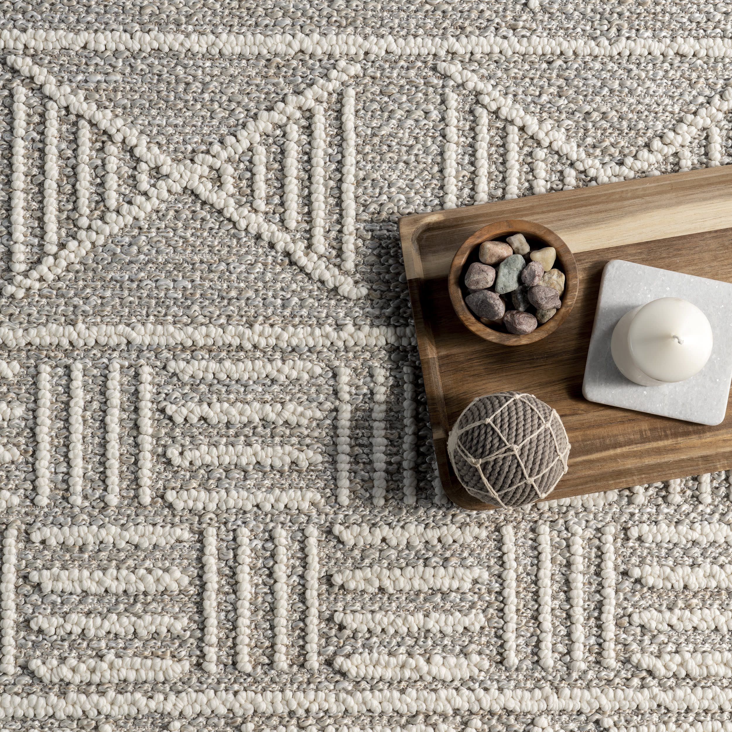 Ashlandia Flatwoven Geometric Rug | Beige - Image 7