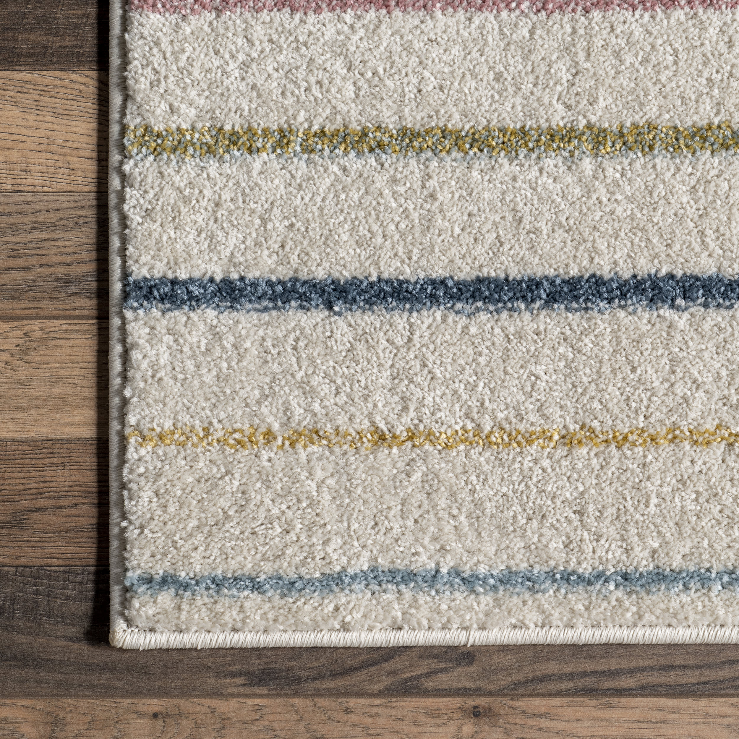 Ashleigh Kids Carved Stripe Rug | Multicolor - Image 3
