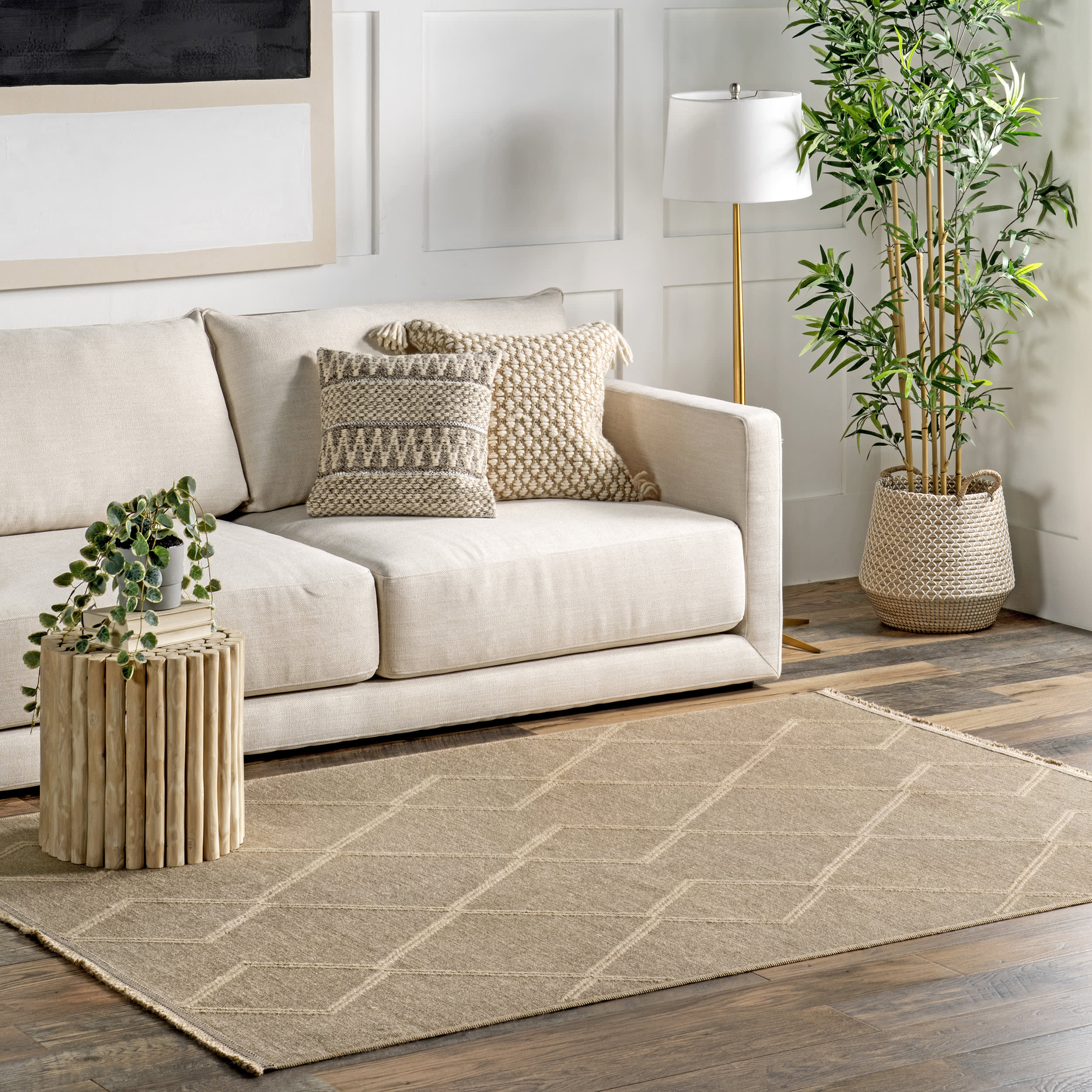 Ashly Trellis Rug | Natural - Image 2