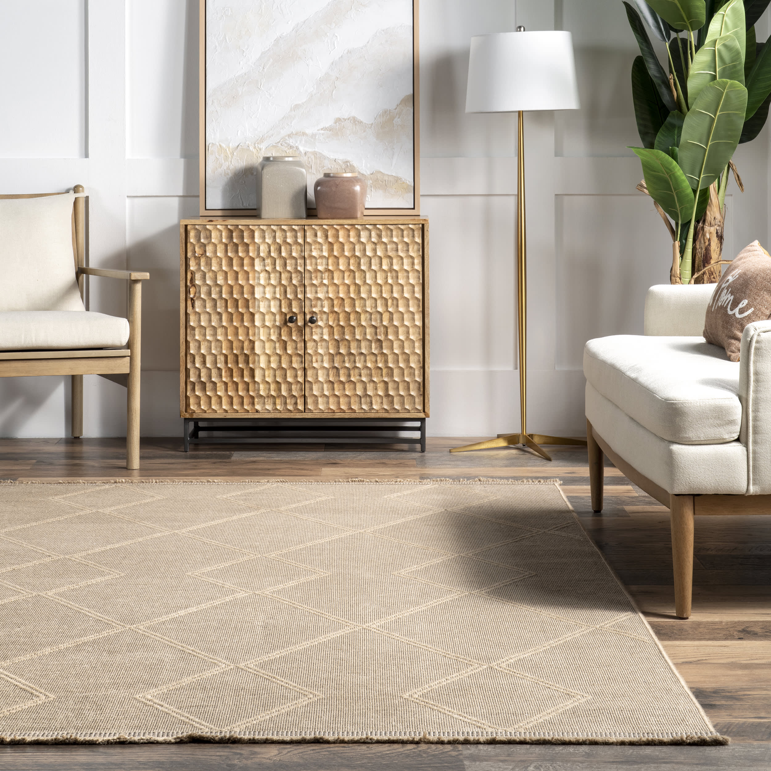 Ashly Trellis Rug | Natural - Image 4
