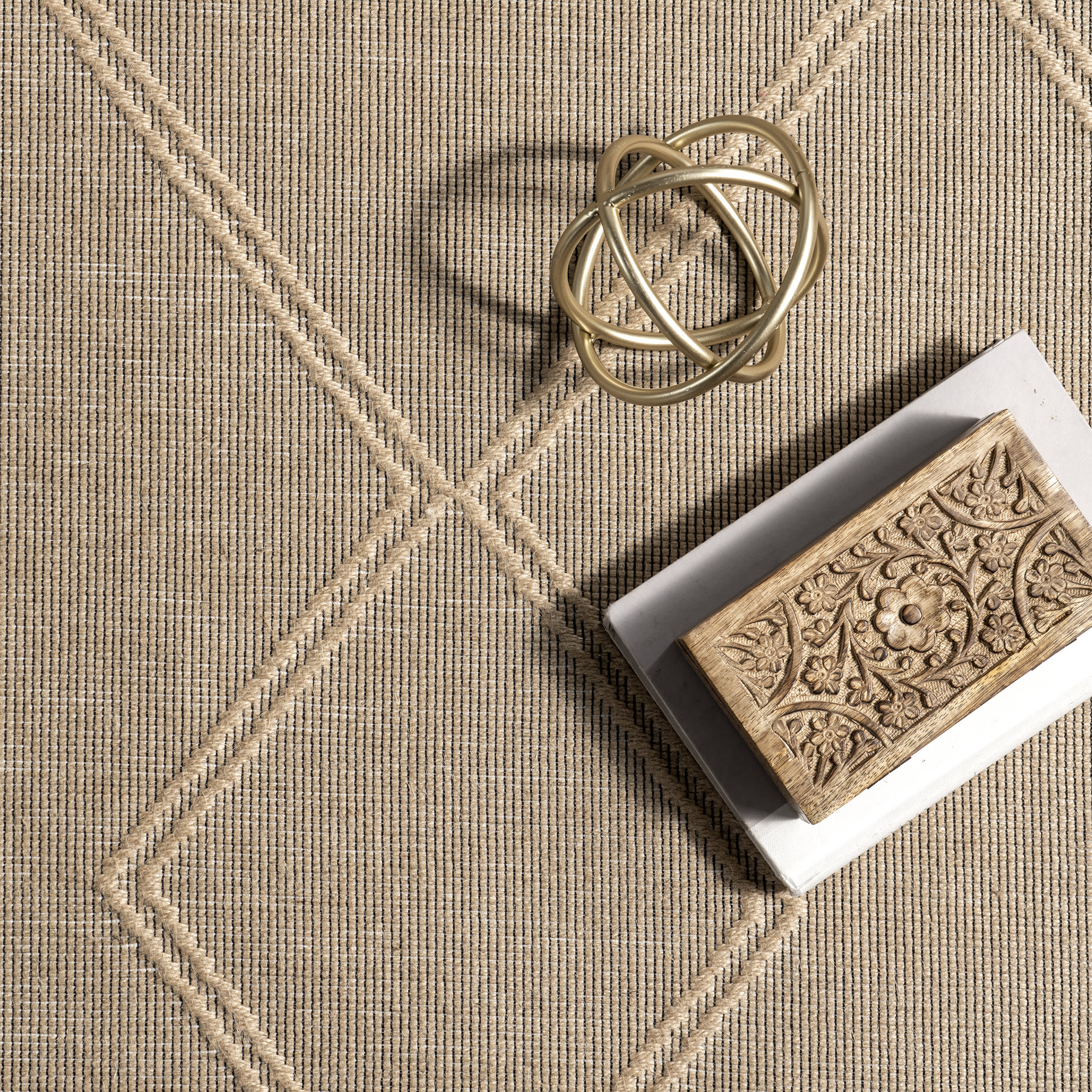 Ashly Trellis Rug | Natural - Image 7