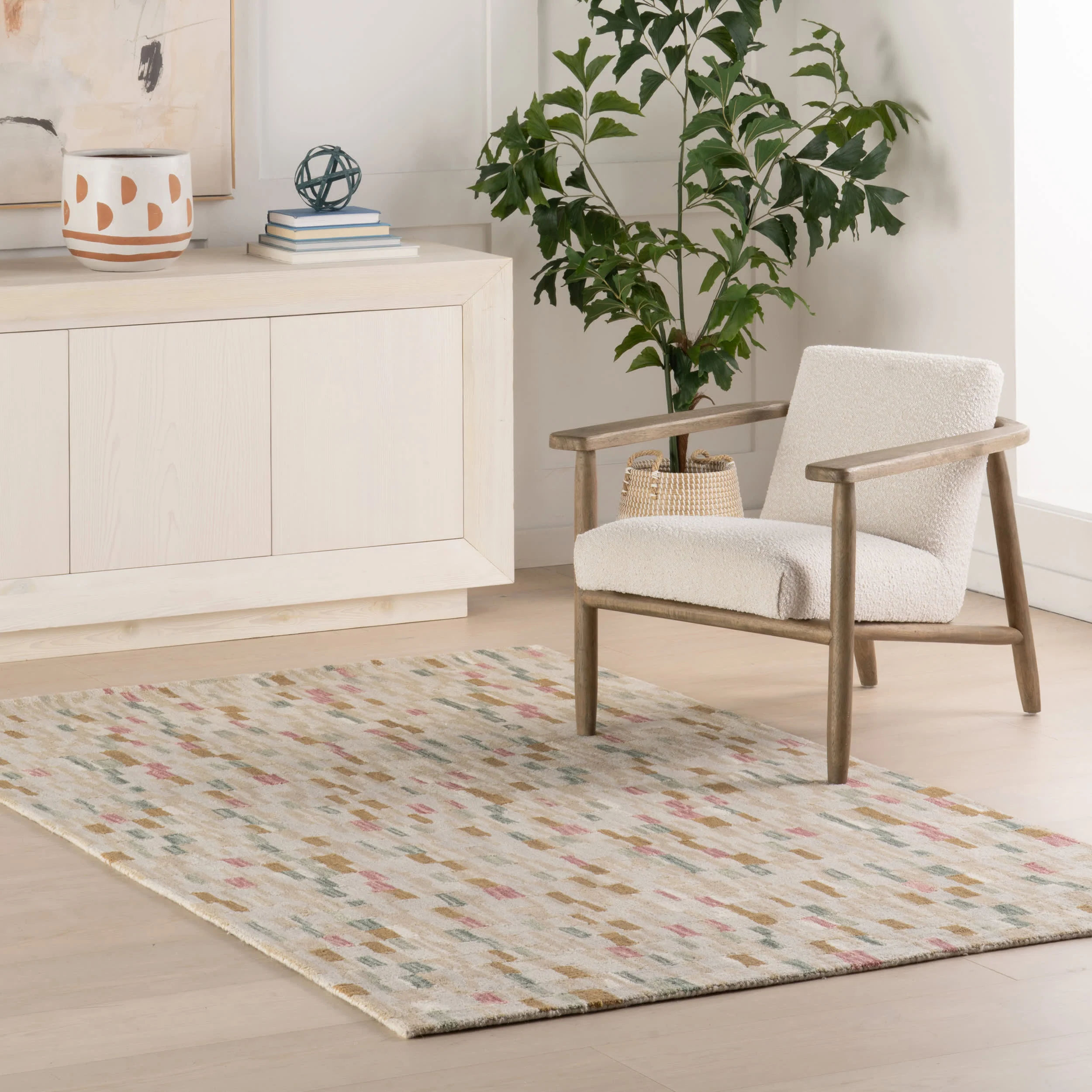 Ashmore Hand Micro Hooked Wool Rug | Multi - Image 2