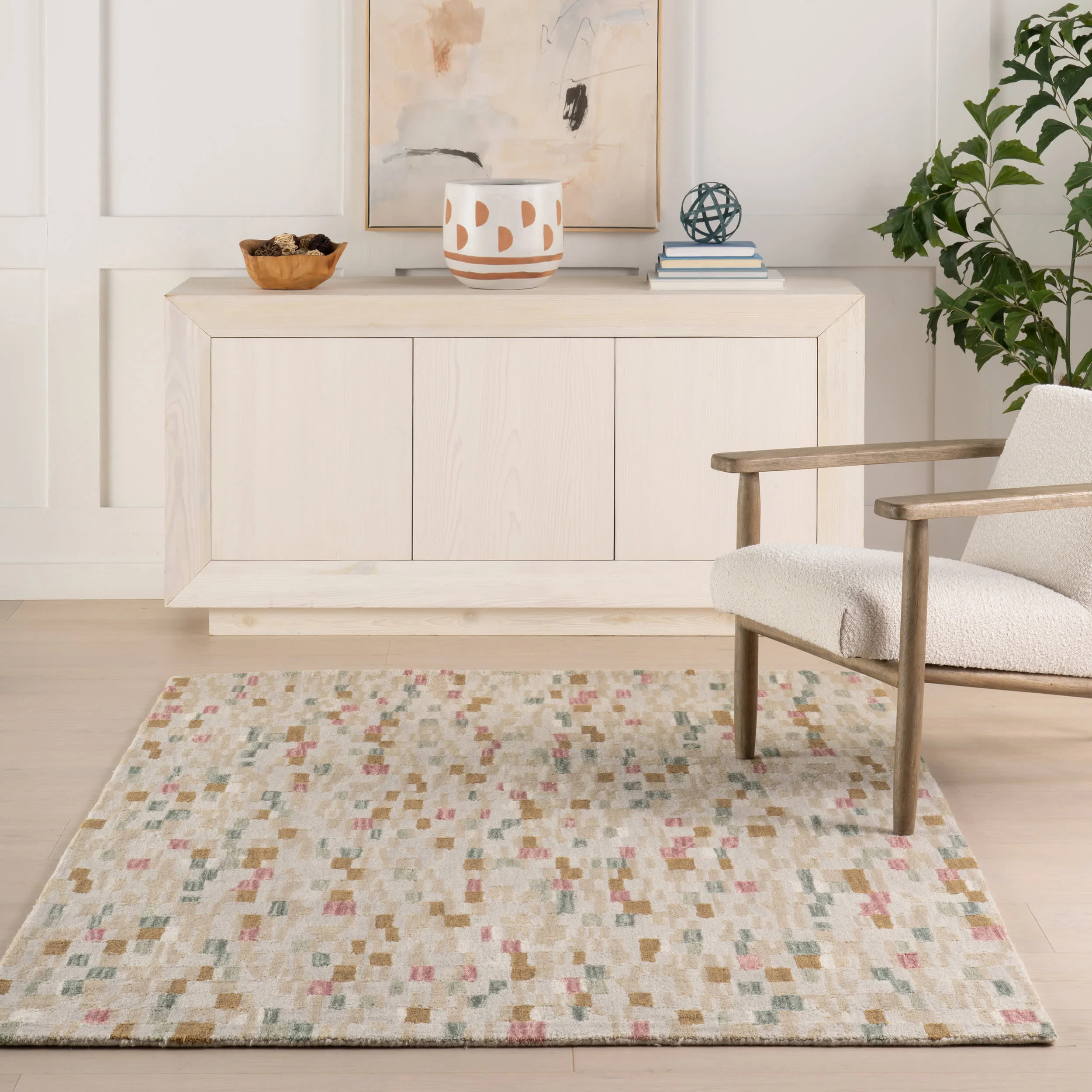 Ashmore Hand Micro Hooked Wool Rug | Multi - Image 4