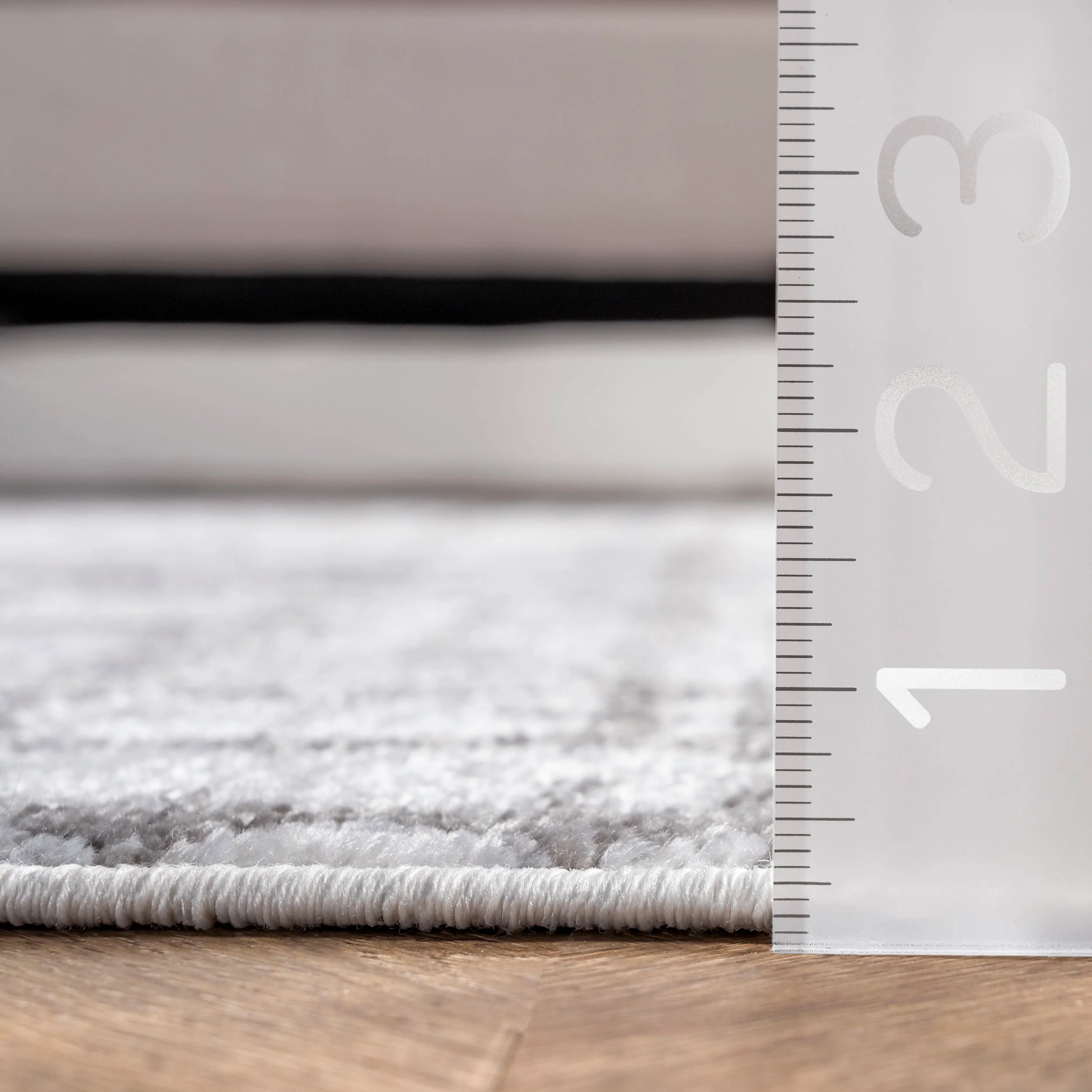 Aspen Distressed Crosshatch Rug | Light Grey - Image 5