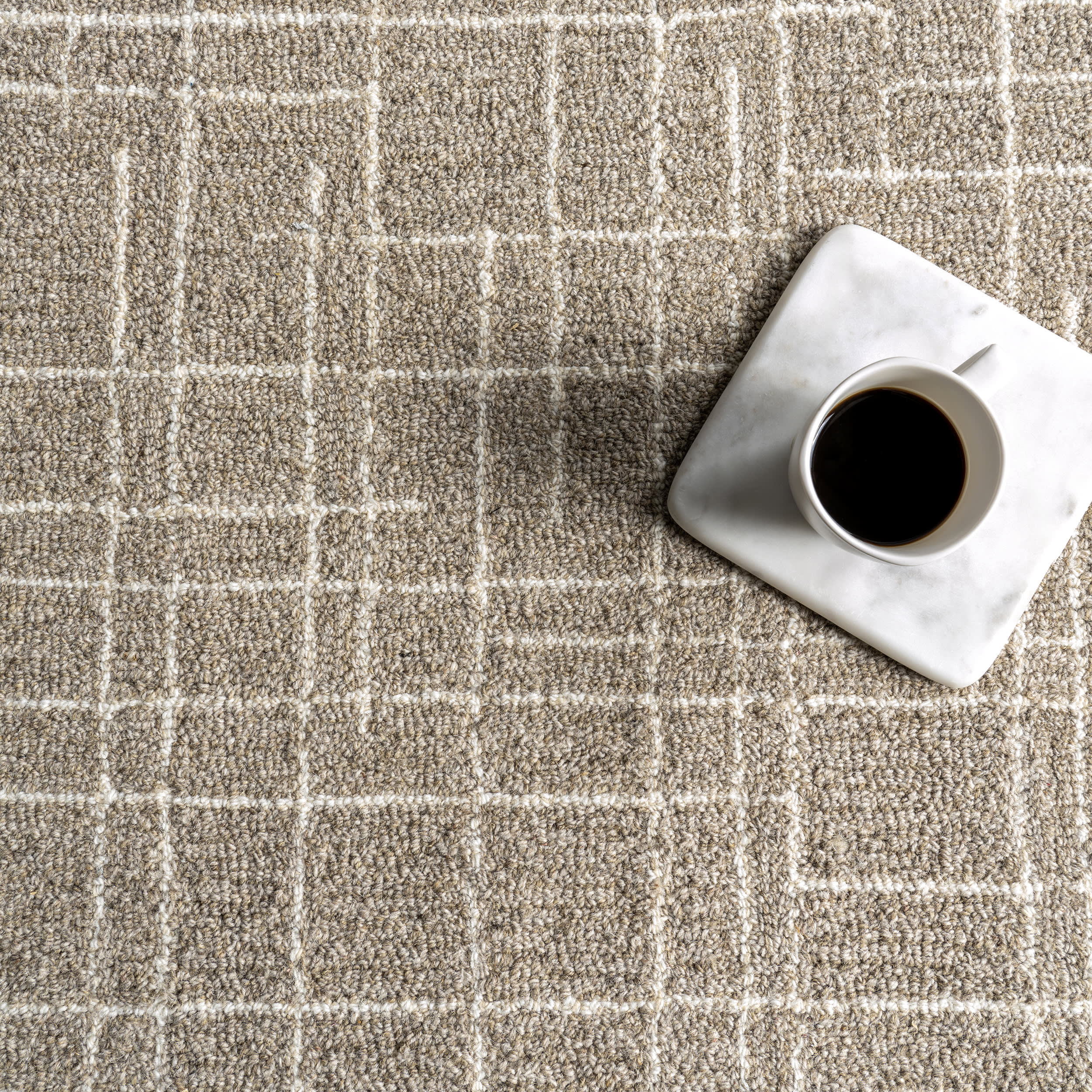 Aspyn Abstract Checked Rug | Sand - Image 8