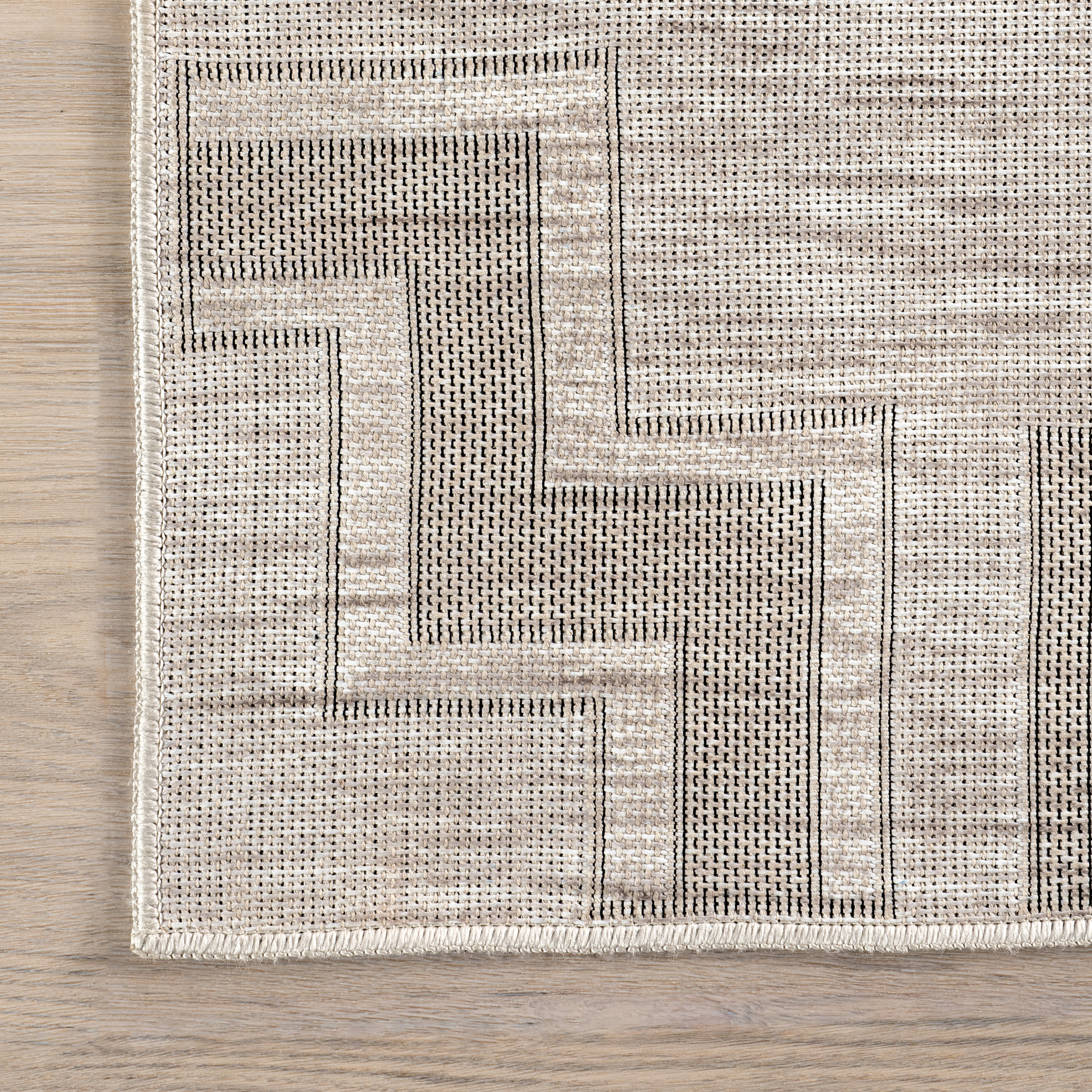 Astrid Geometric Washable Rug | Ivory - Image 3