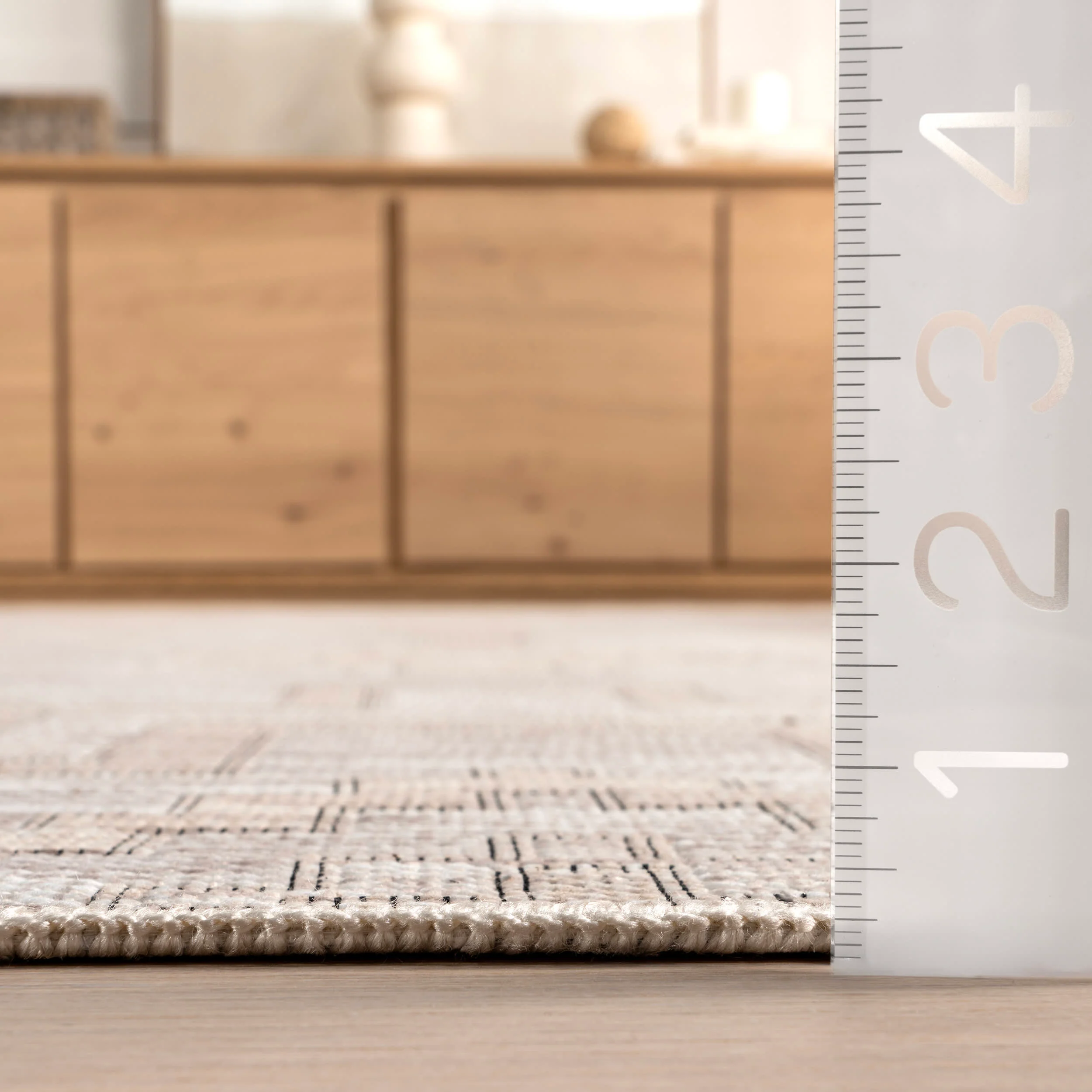Astrid Geometric Washable Rug | Ivory - Image 5