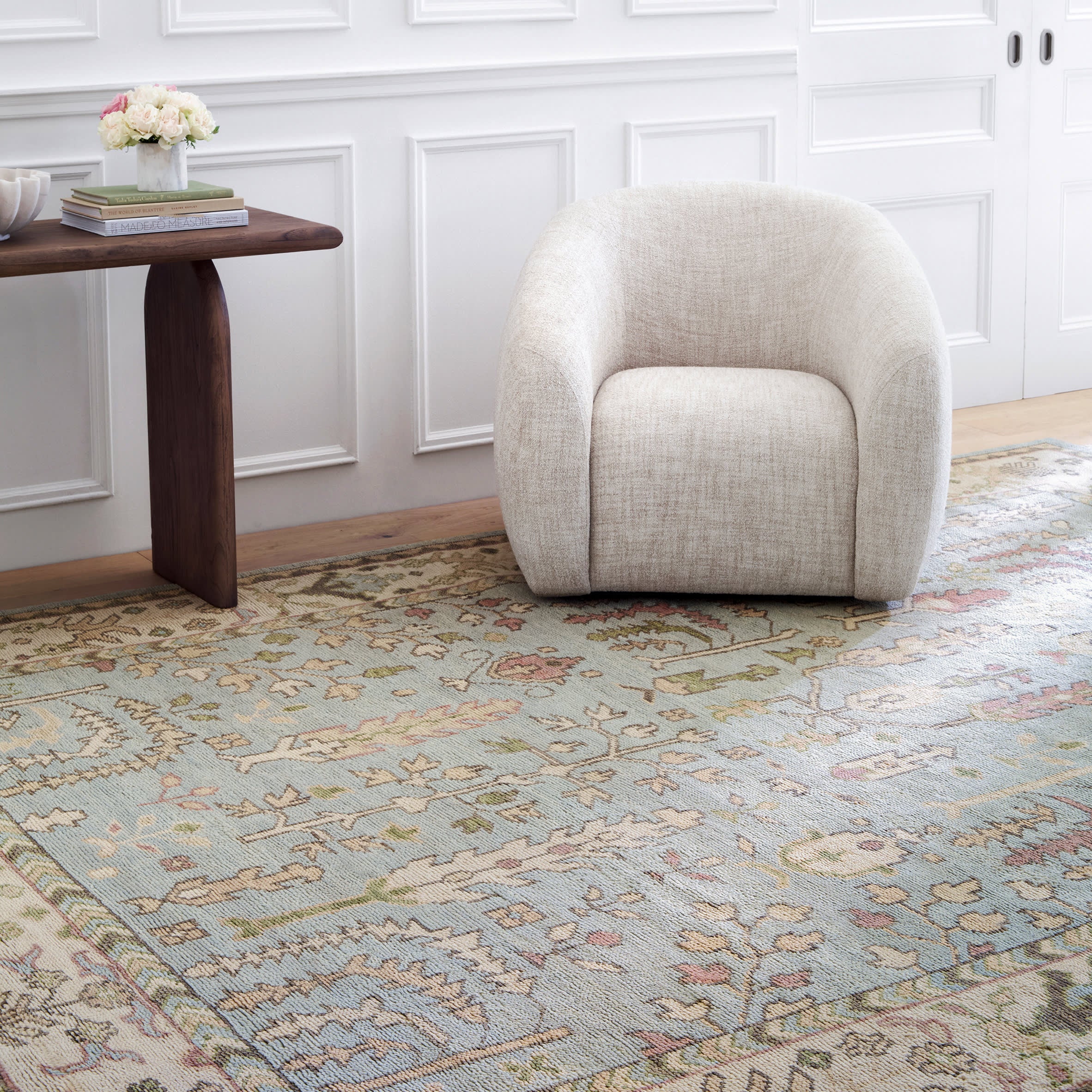 Athens Hand Knotted Wool Rug | Sky - Image 2