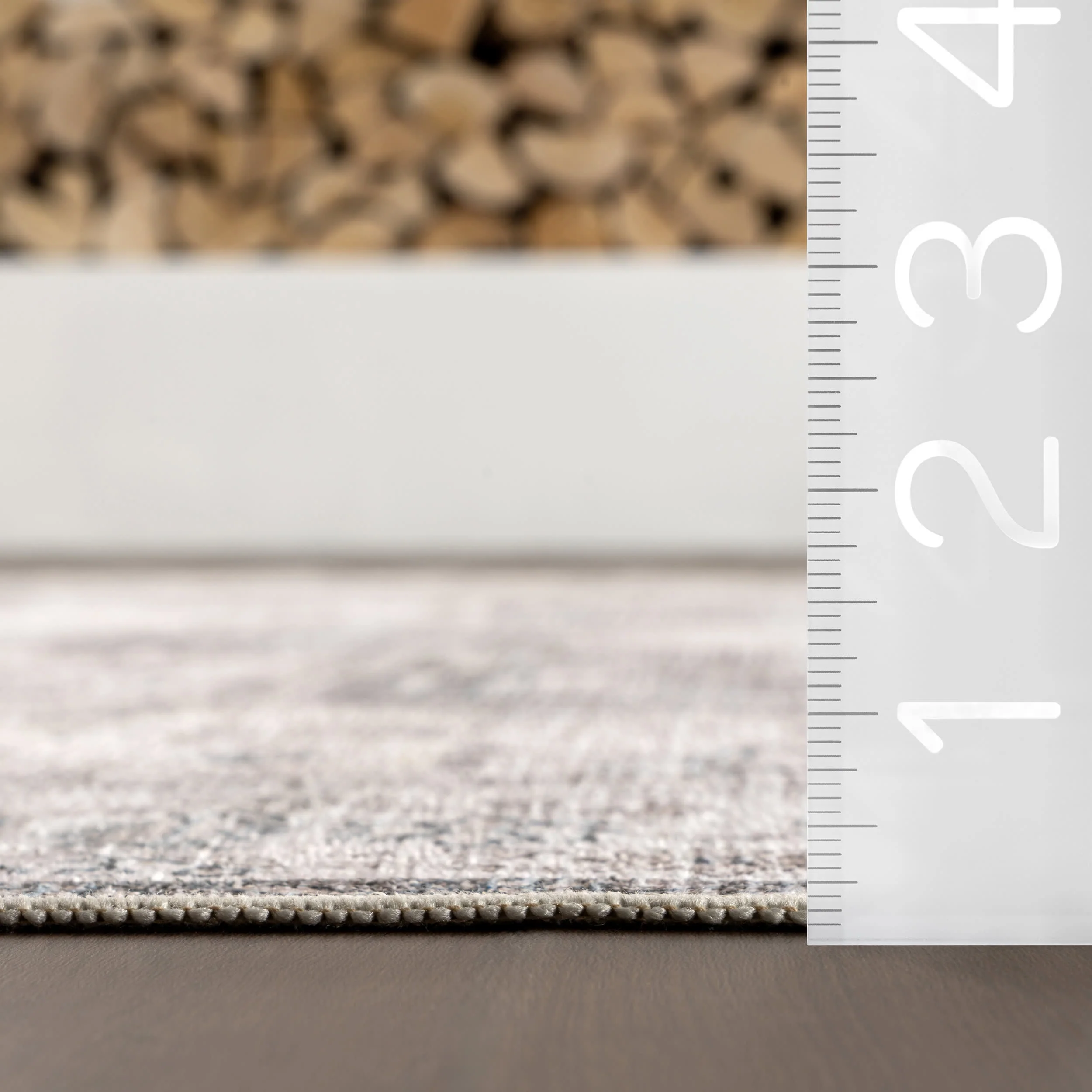 Atrium Medallion Spill Proof Washable Rug | Brown - Image 6