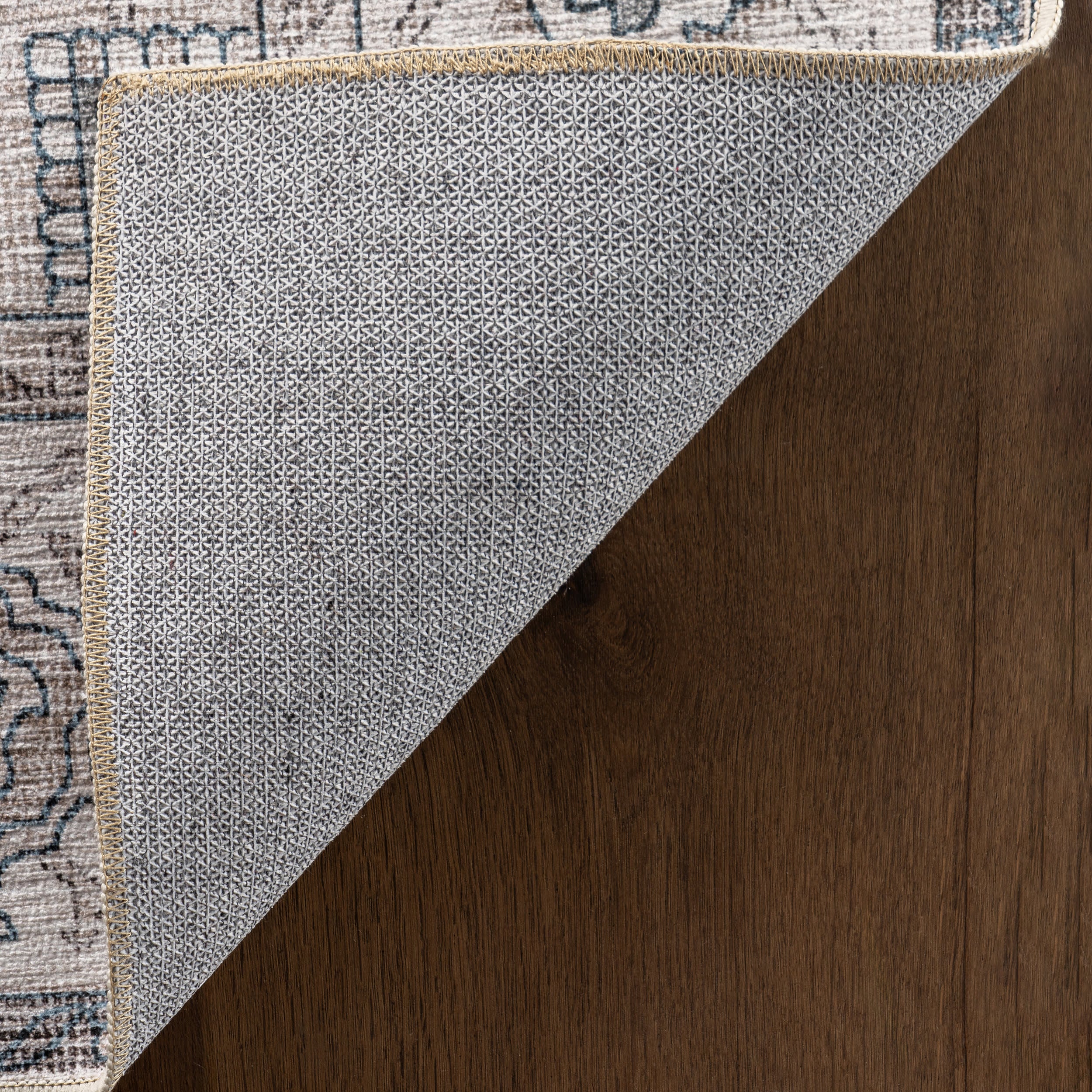 Atrium Medallion Spill Proof Washable Rug | Brown - Image 7