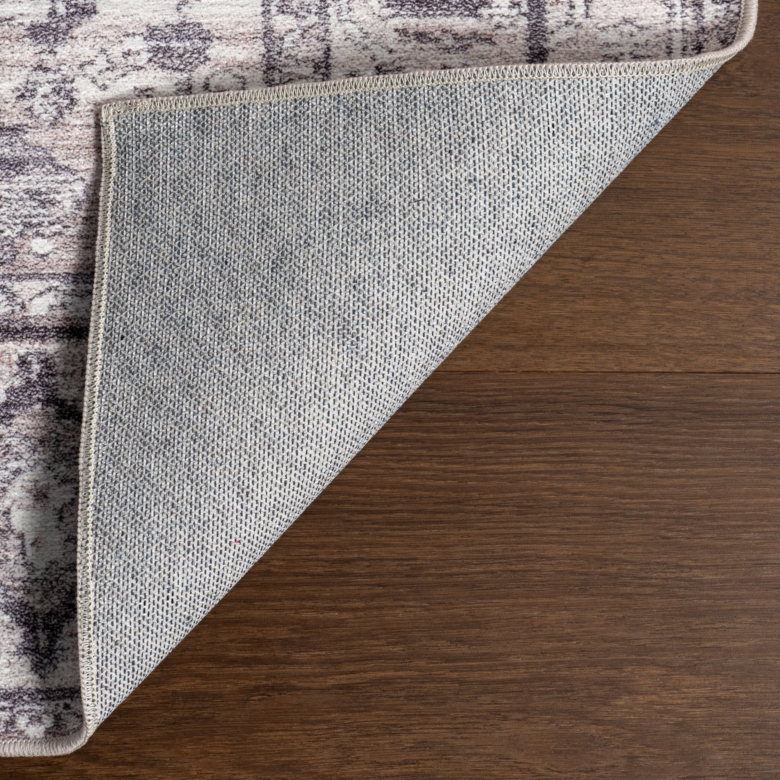 Atrium Medallion Spill Proof Washable Rug | Grey - Image 8