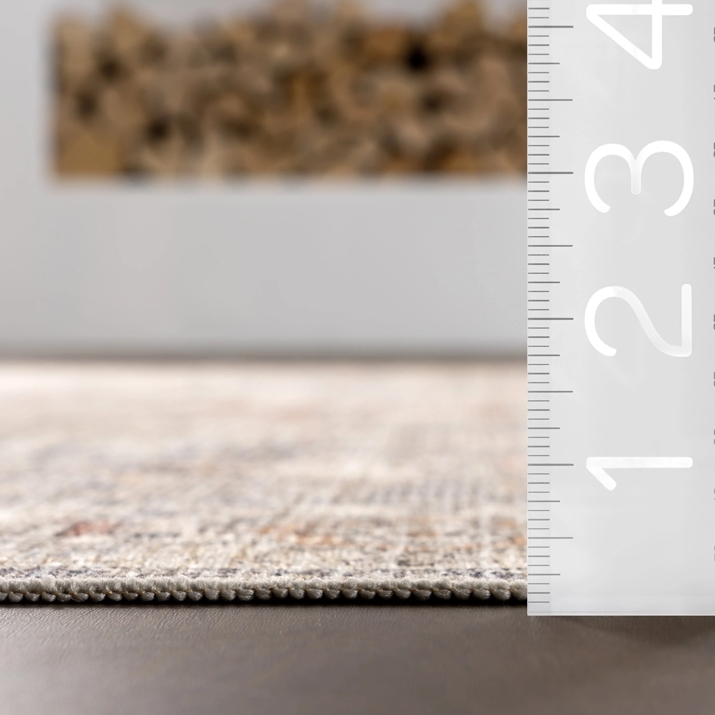 Atrium Medallion Spill Proof Washable Rug | Taupe - Image 6