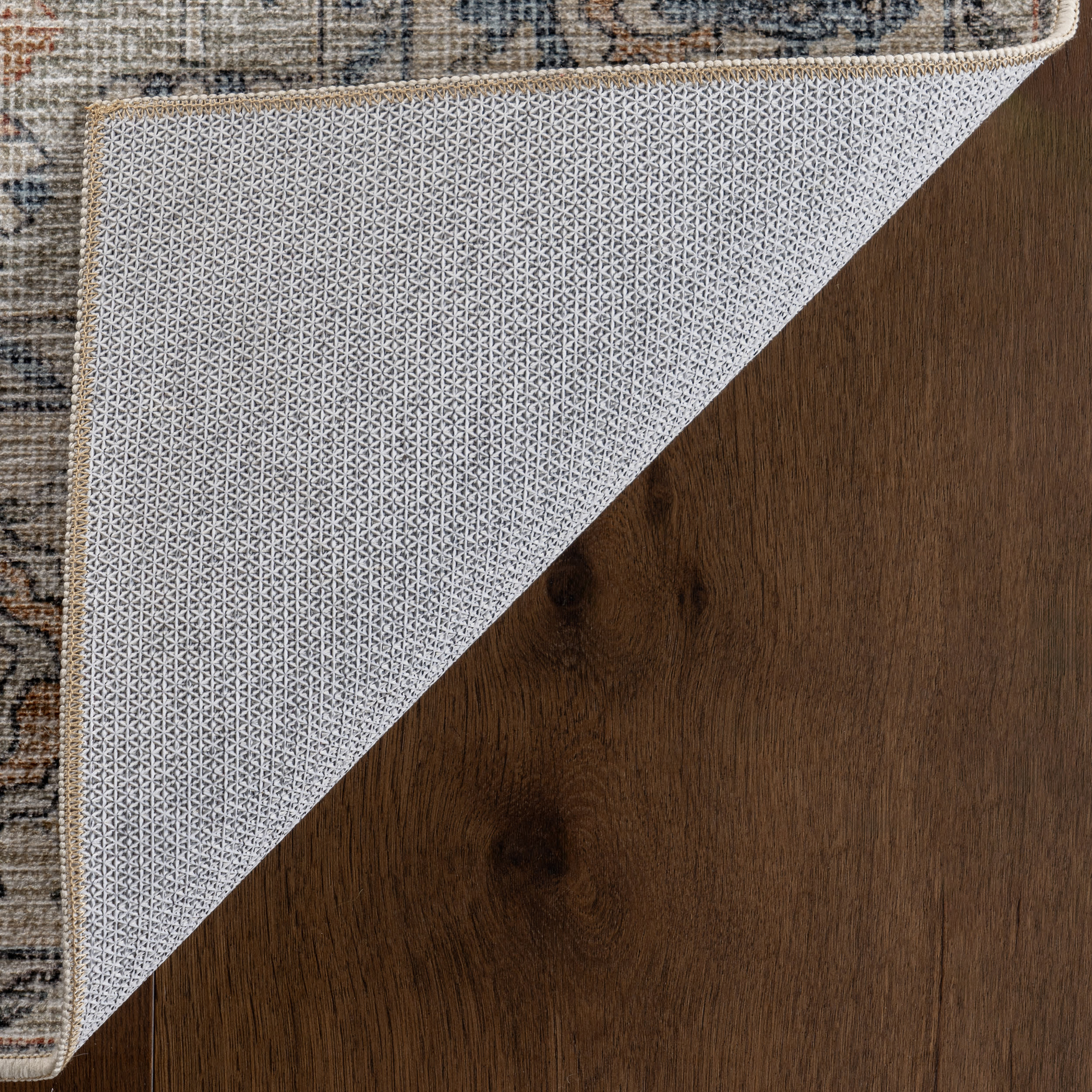 Atrium Medallion Spill Proof Washable Rug | Taupe - Image 7