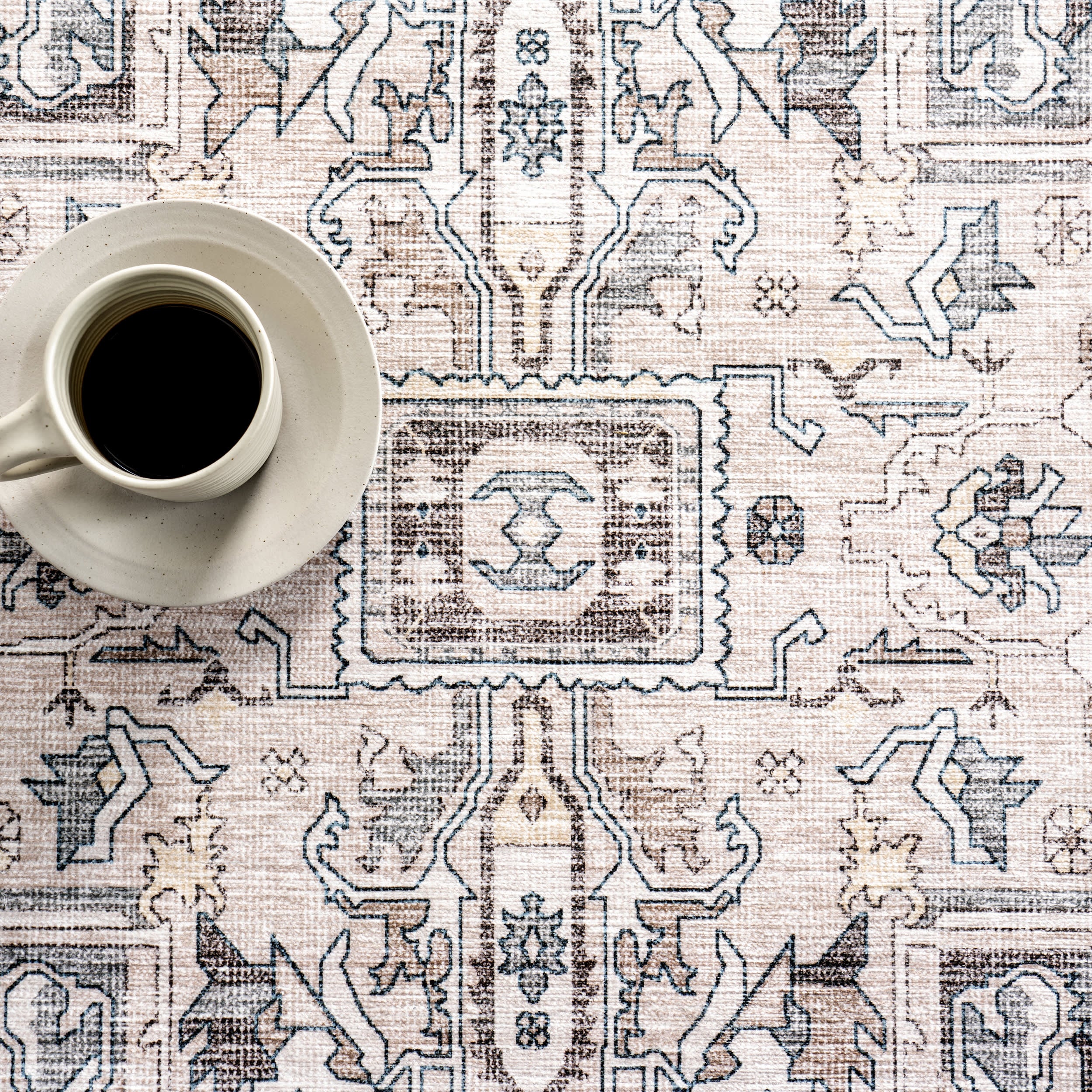 Atrium Medallion Washable Rug | Brown - Image 8
