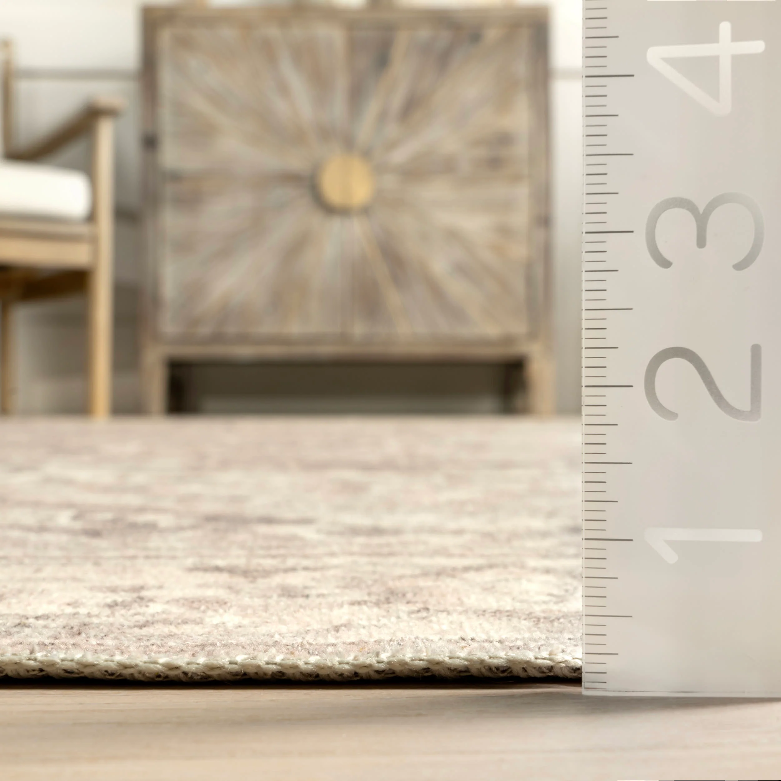 Atrium Medallion Washable Rug | Grey - Image 5
