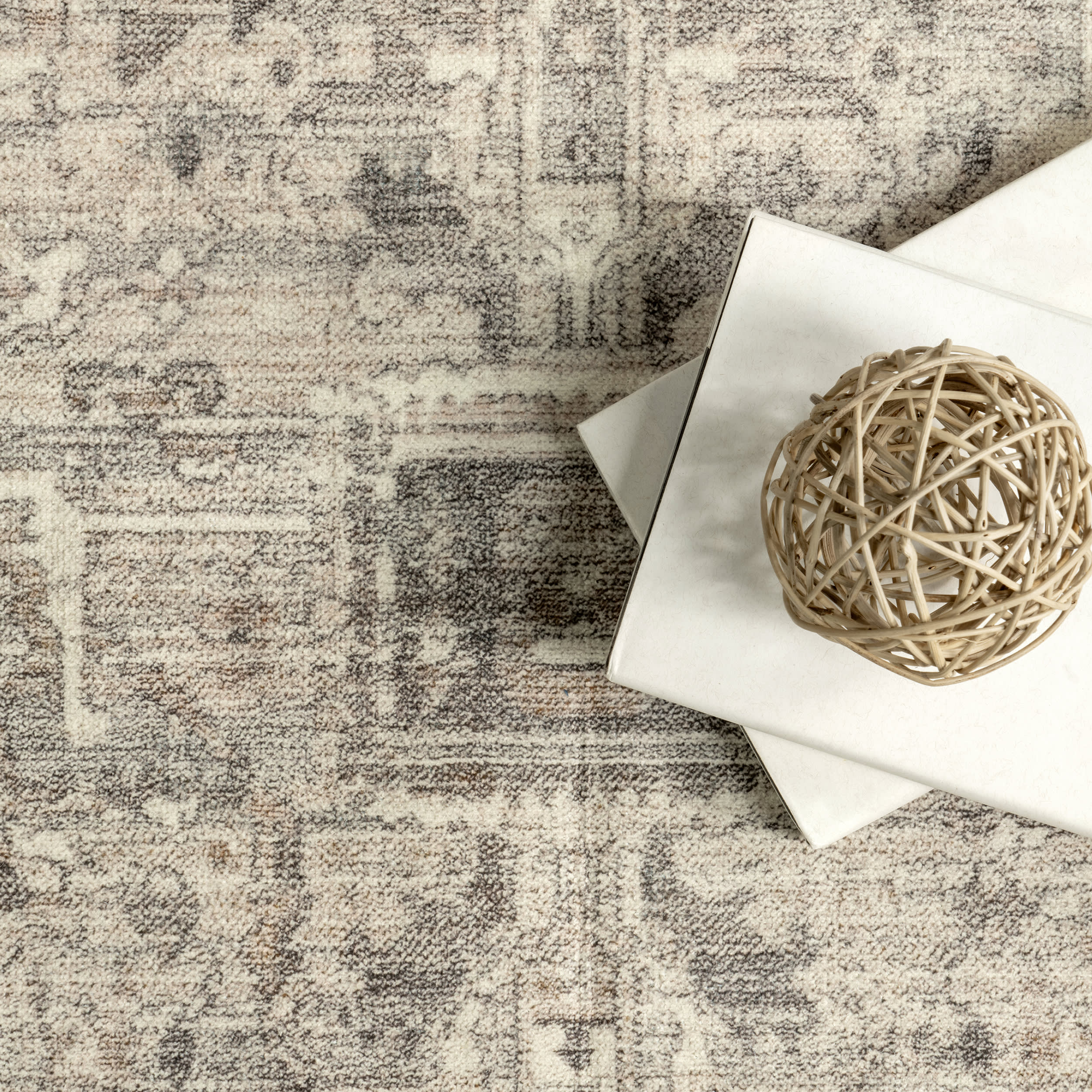 Atrium Medallion Washable Rug | Grey - Image 8