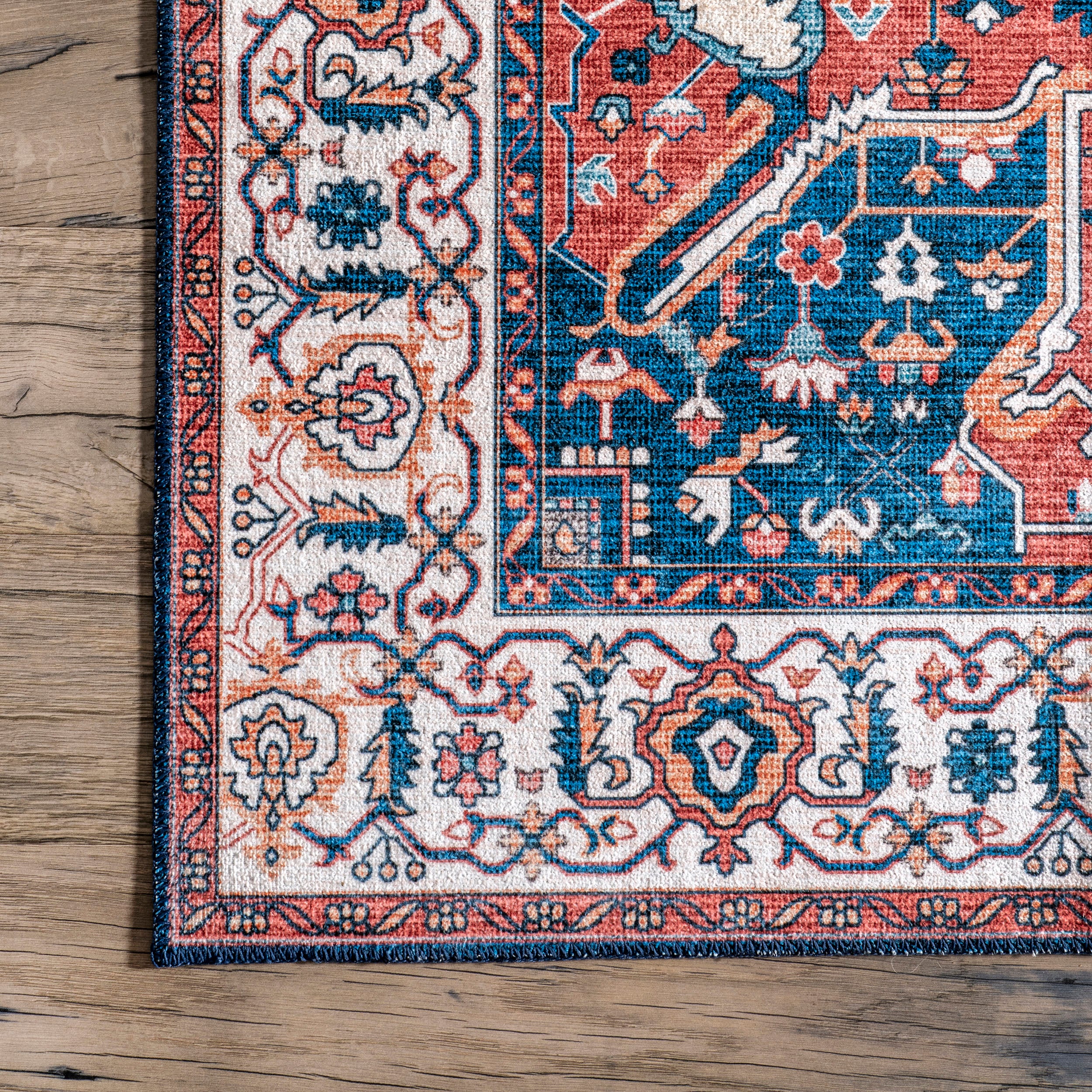 Atrium Medallion Washable Rug | Rust - Image 3