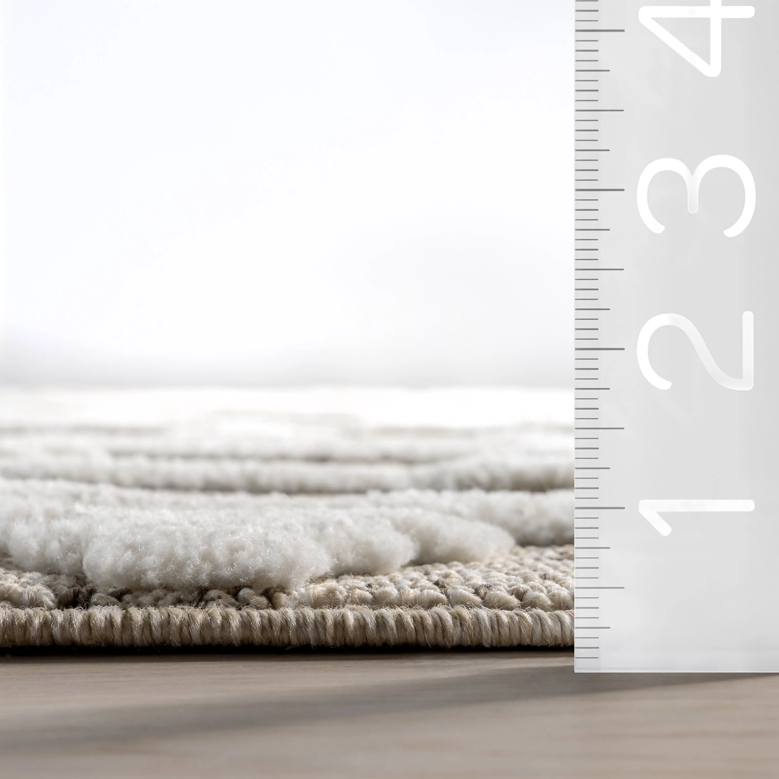 Audience Geometric Tasseled Rug | Beige - Image 5